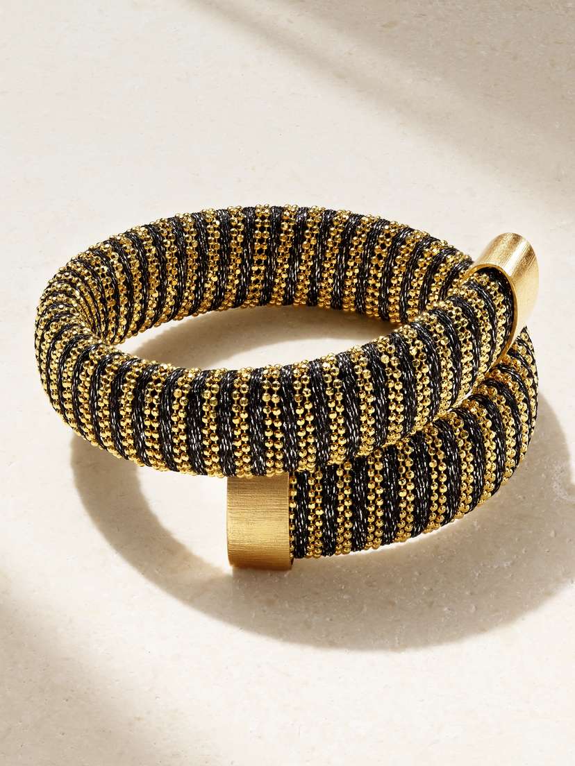 Carolina Bucci Caro Gold-plated And Lurex Bracelet