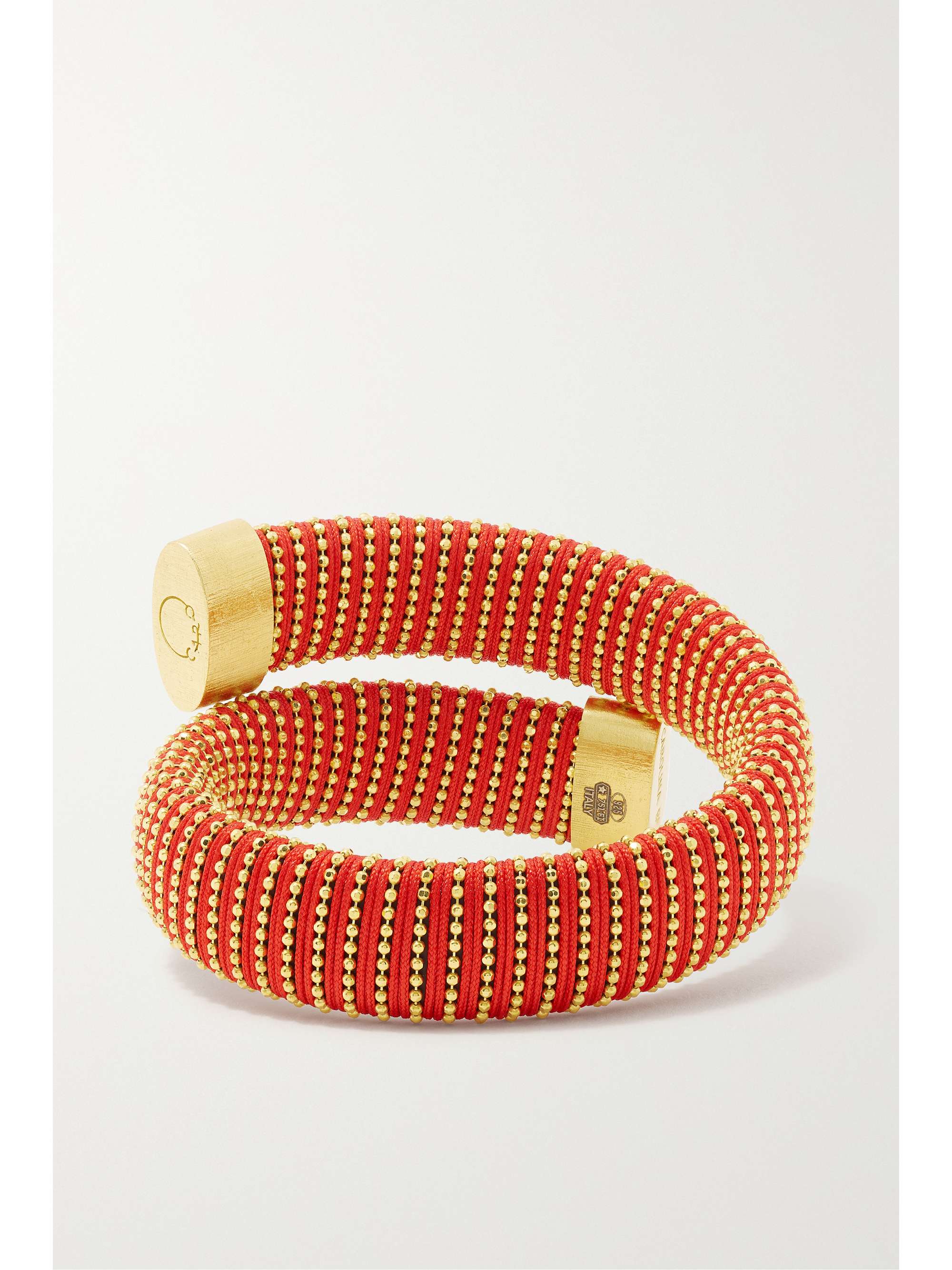 CAROLINA BUCCI Caro gold-plated and cotton bracelet