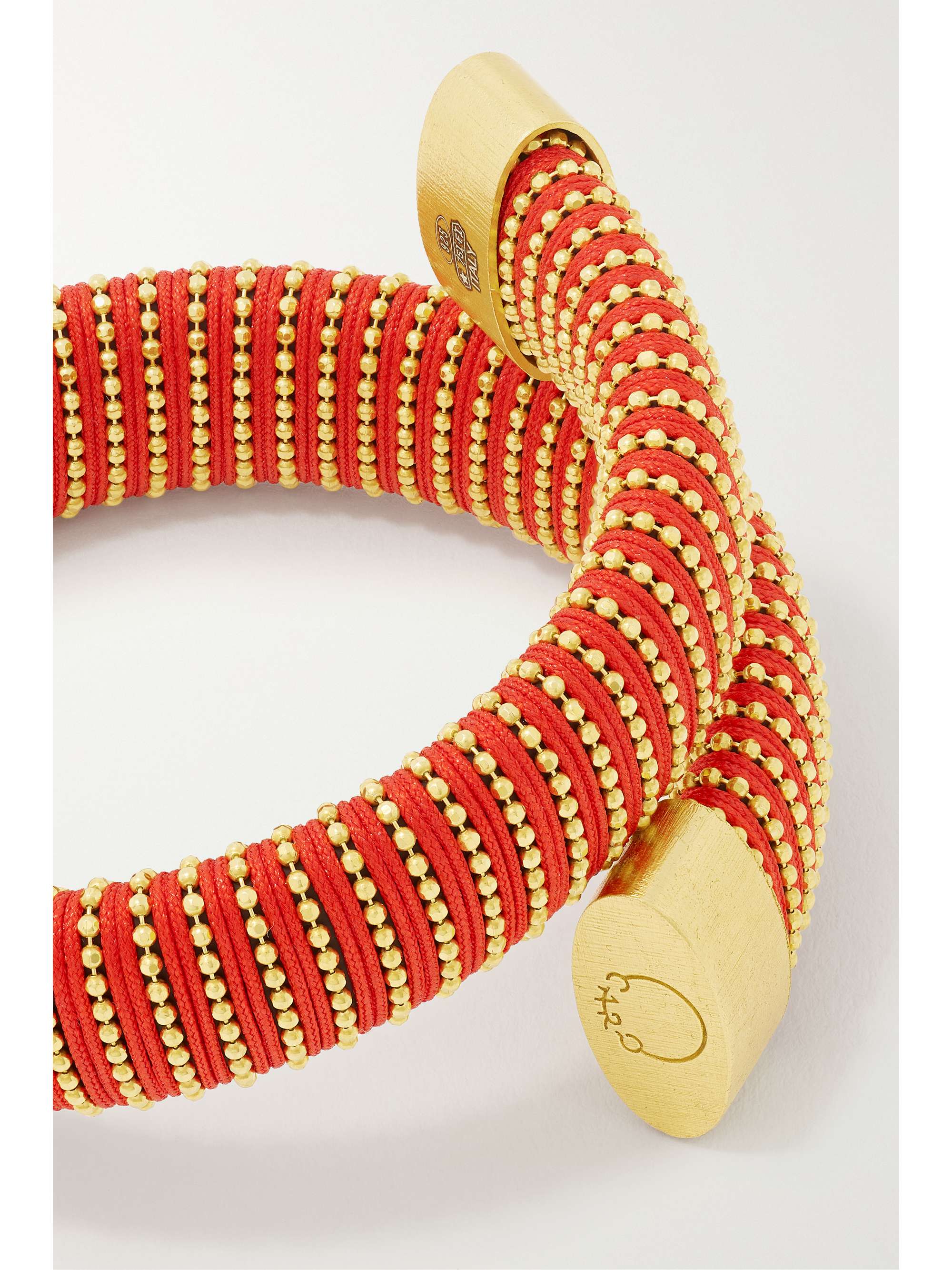 CAROLINA BUCCI Caro gold-plated and cotton bracelet