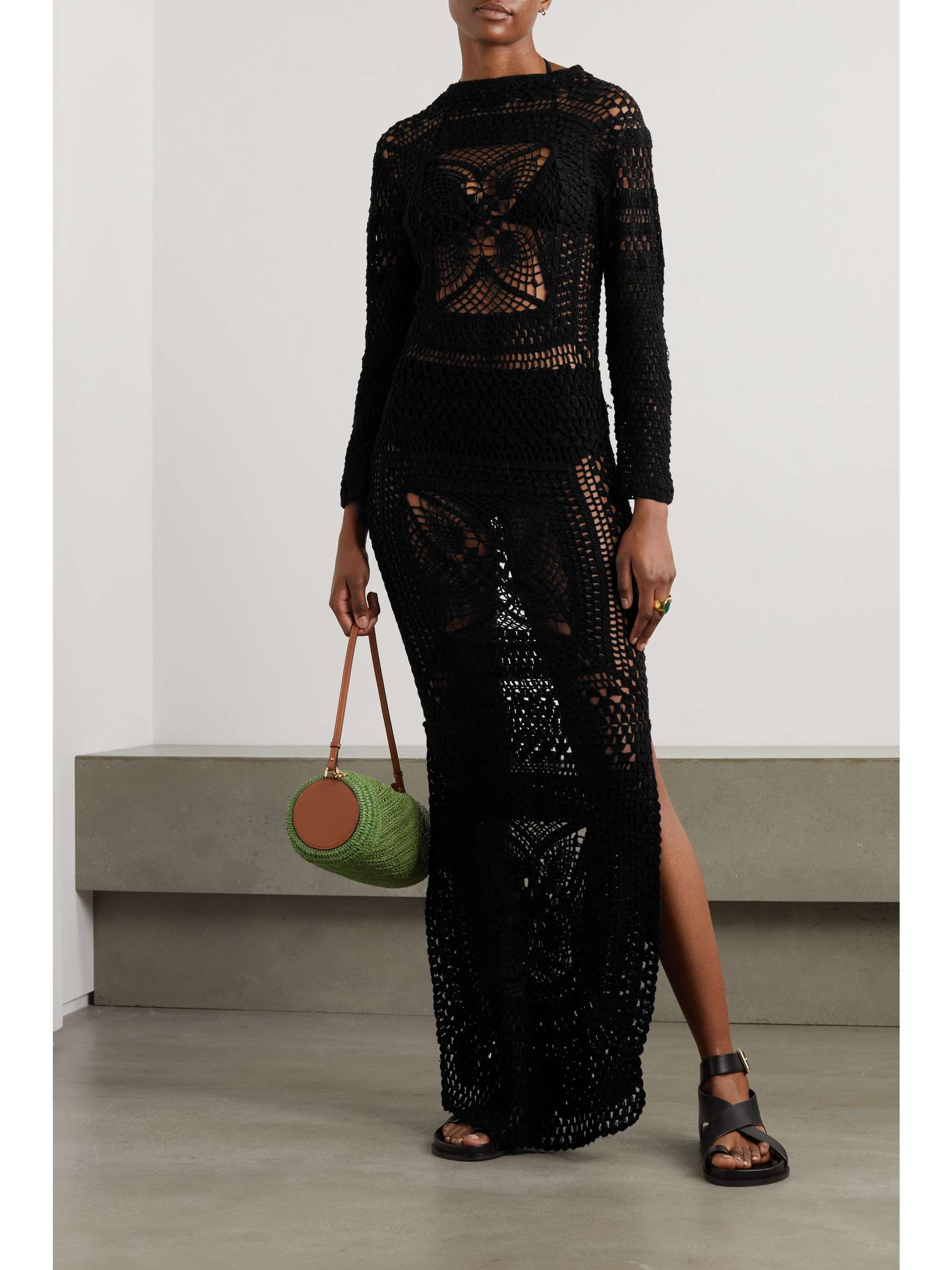 ALIX PINHO Lucy crocheted cotton maxi dress