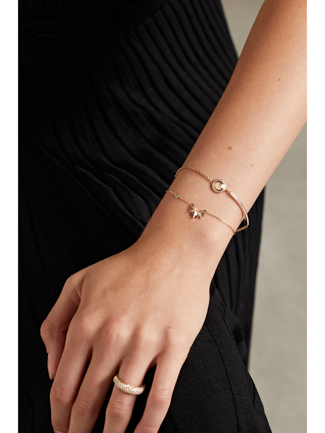 PIAGET SUNLIGHT 18-KARAT ROSE GOLD DIAMOND BRACELET