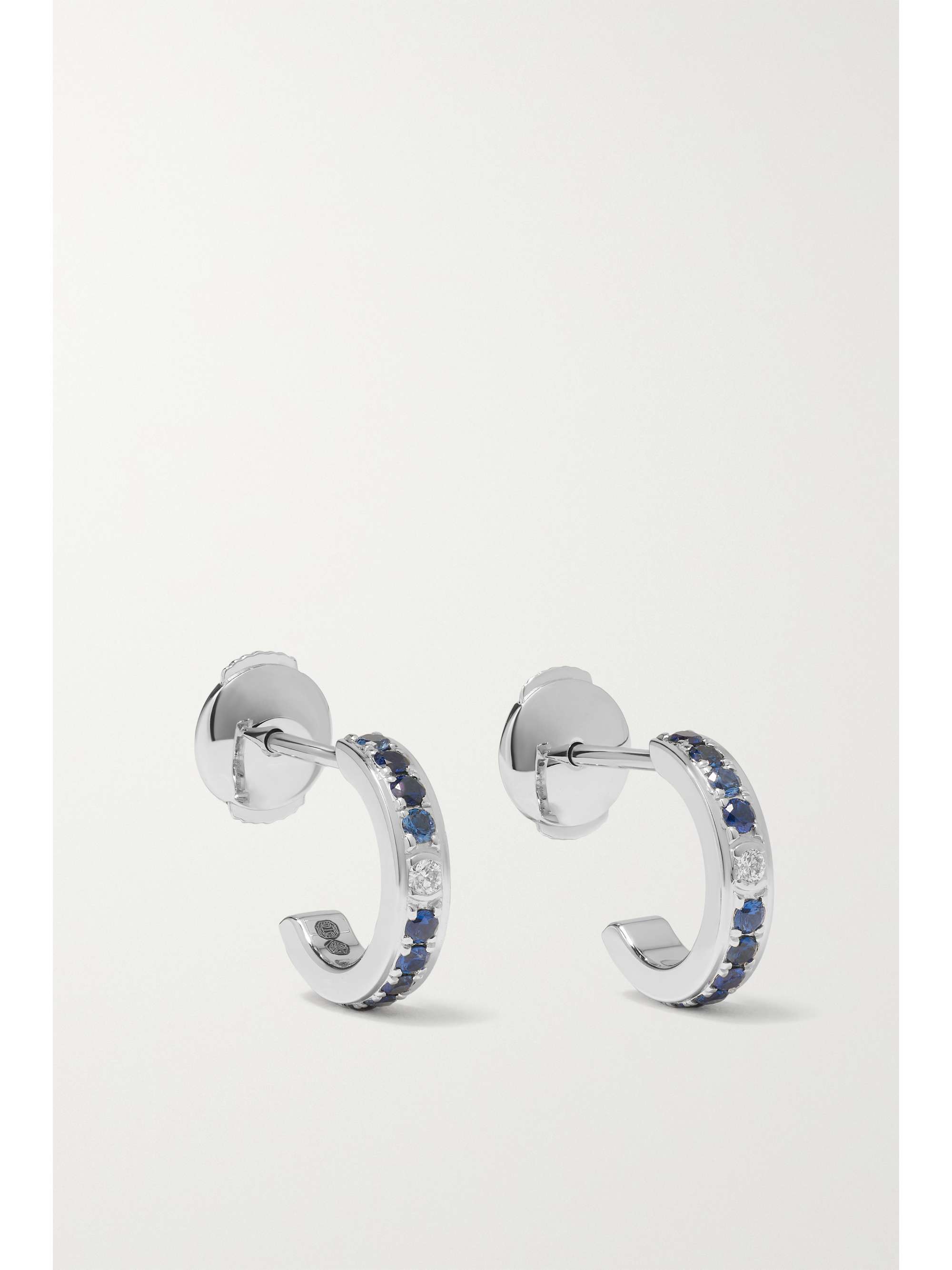 PIAGET Possession 18 karat white gold sapphire and diamond hoop earrings NET A PORTER