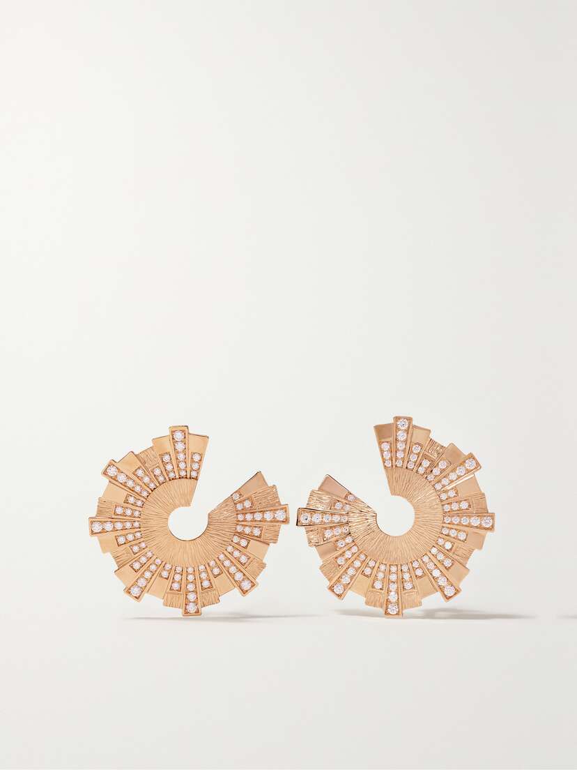 Piaget Sunlight Palace 18-karat Rose Gold Diamond Earrings