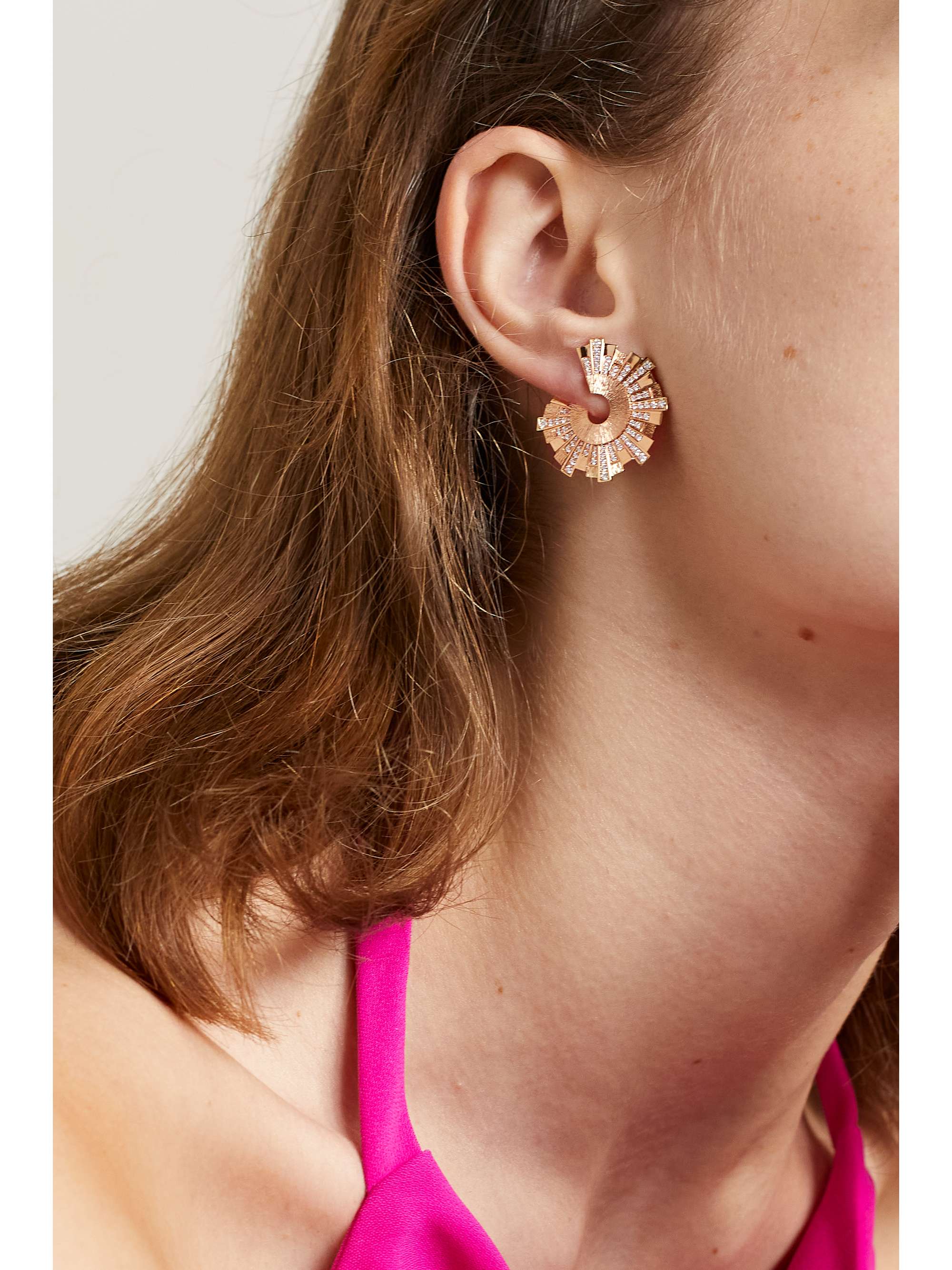 PIAGET Sunlight Palace 18-karat rose gold diamond earrings
