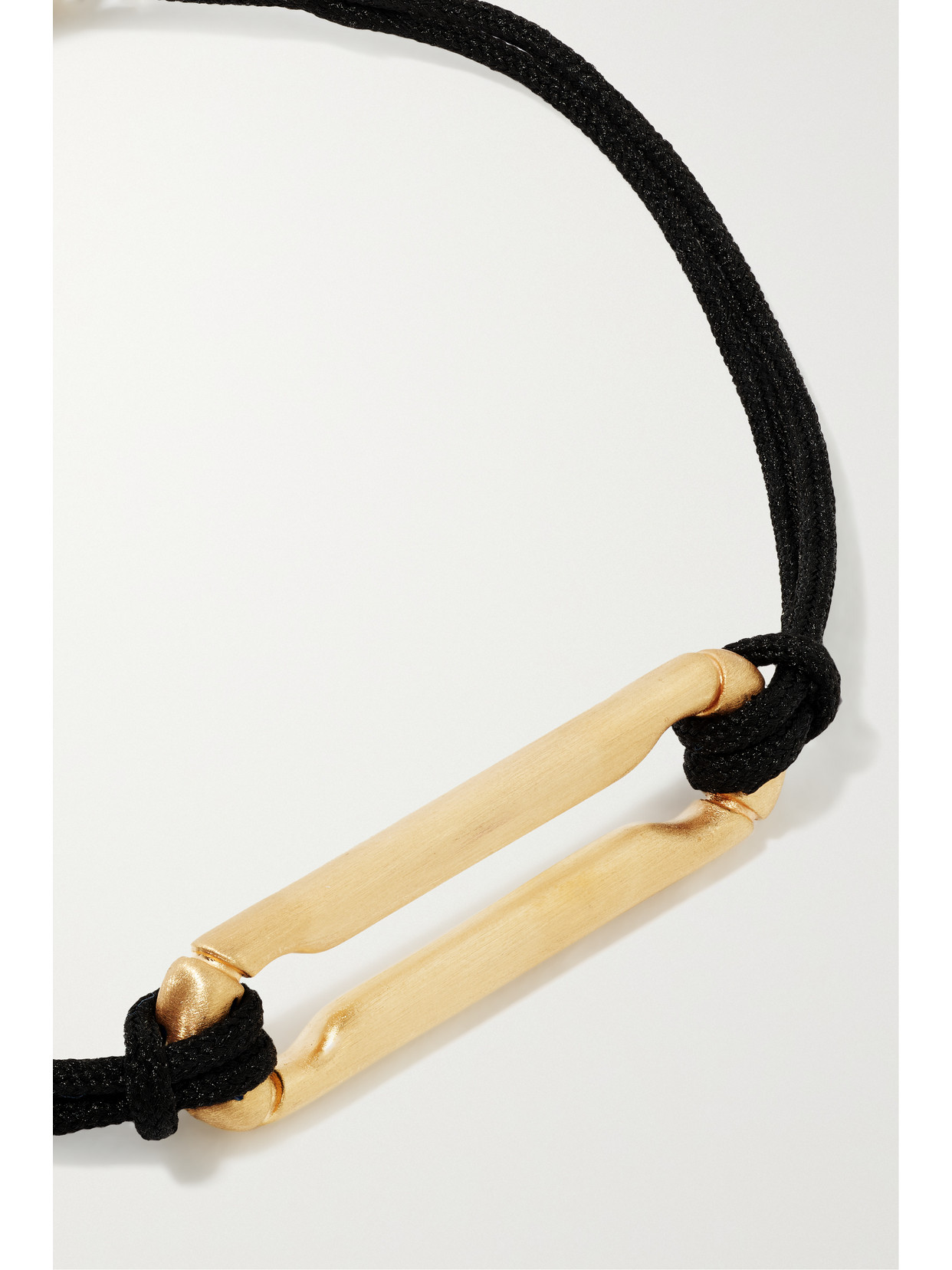 Lauren Rubinski 14-karat Gold And Cord Bracelet In Gold