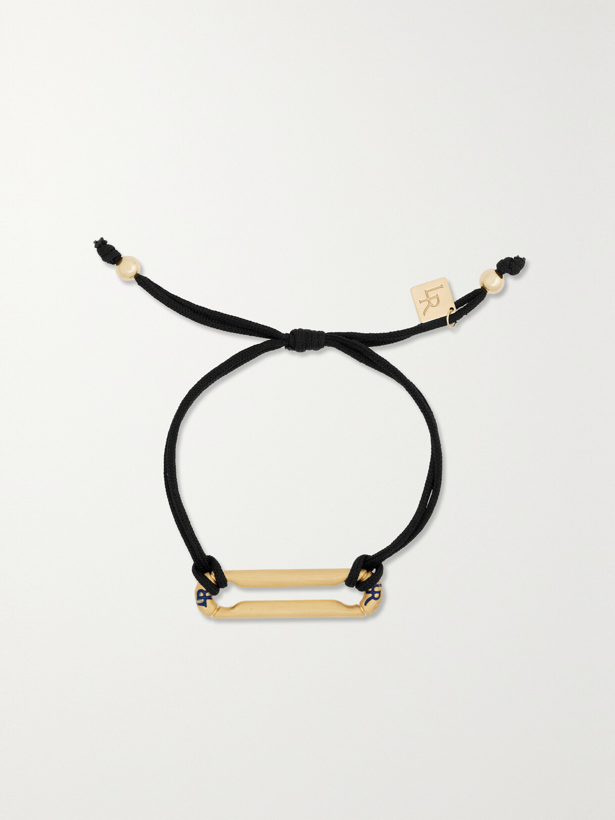 Lauren Rubinski - 14-karat Gold And Cord Bracelet - Black