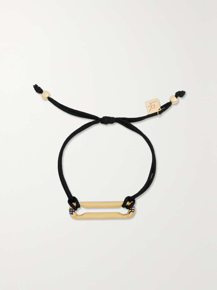 Lauren Rubinski 14-karat Gold And Cord Bracelet