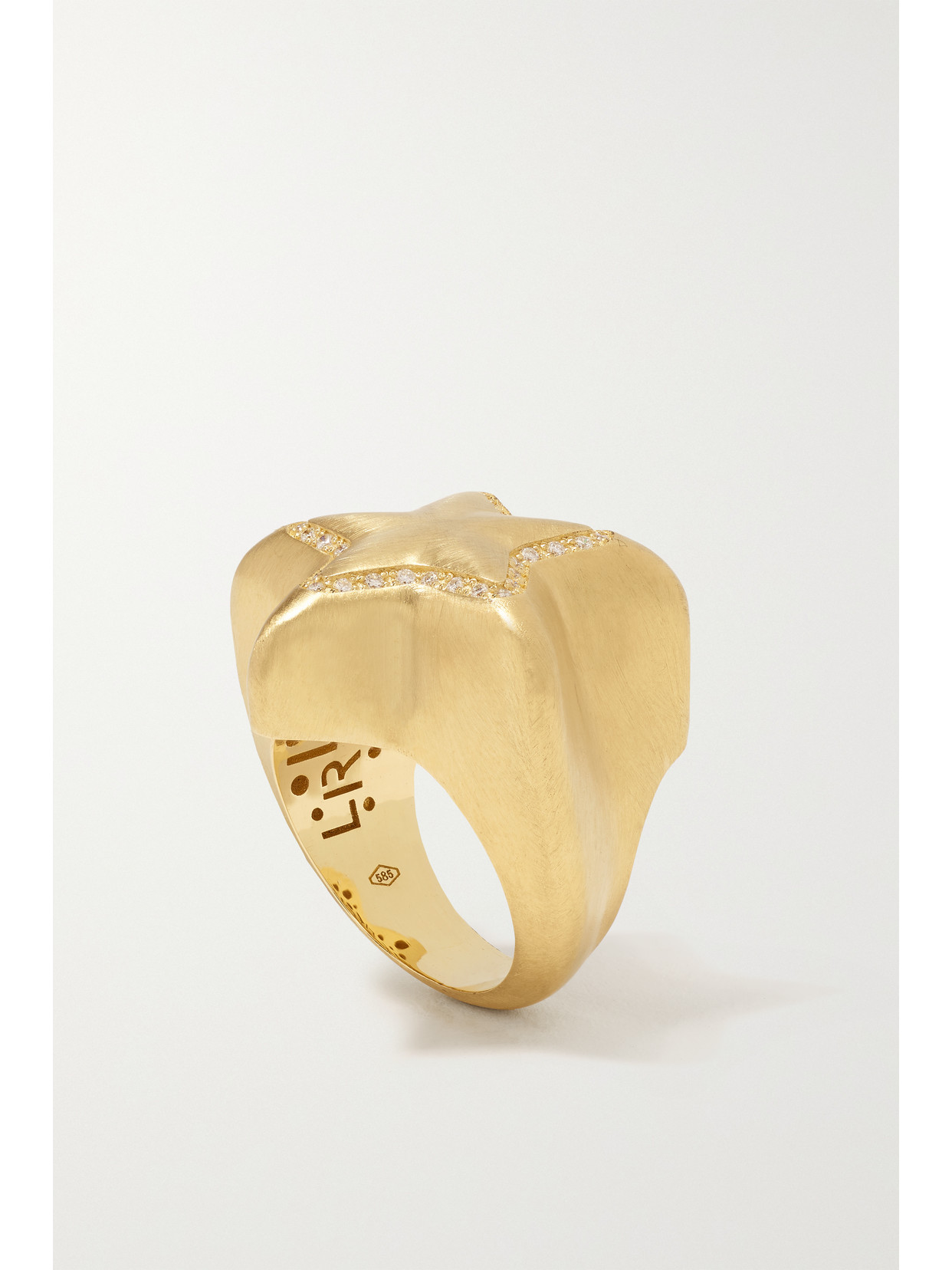 Lauren Rubinski 14-karat Gold Diamond Ring In Gold