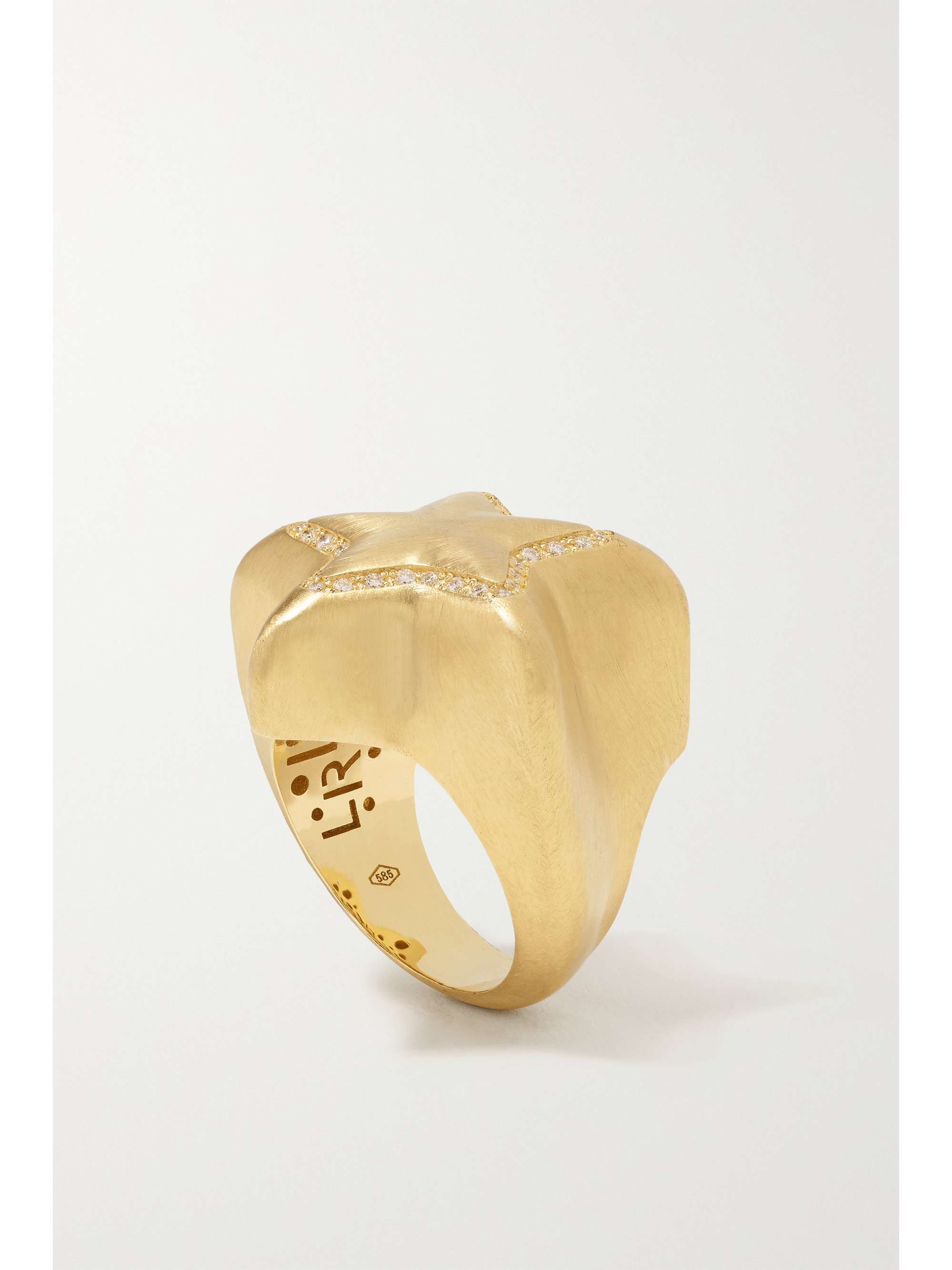 LAUREN RUBINSKI 14-karat gold diamond ring