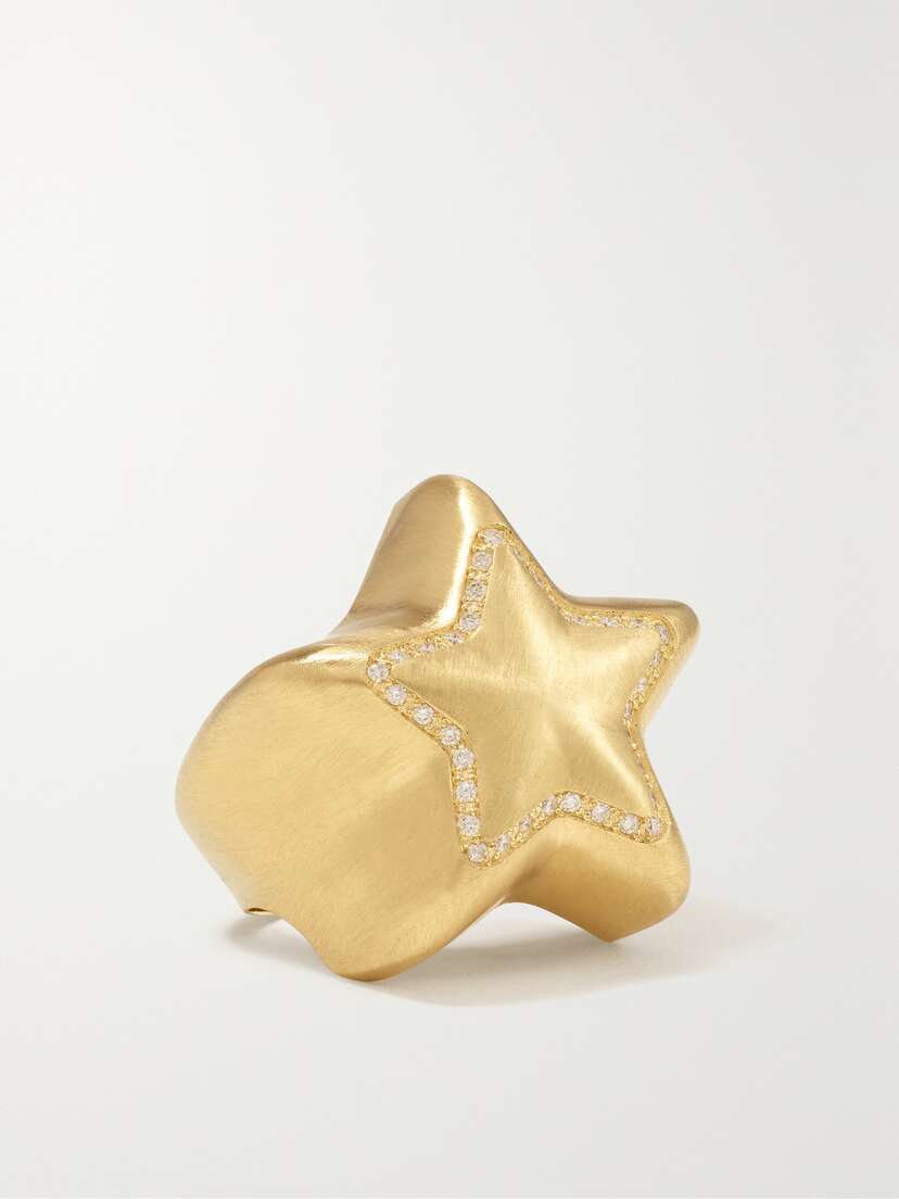 Lauren Rubinski 14-karat Gold Diamond Ring