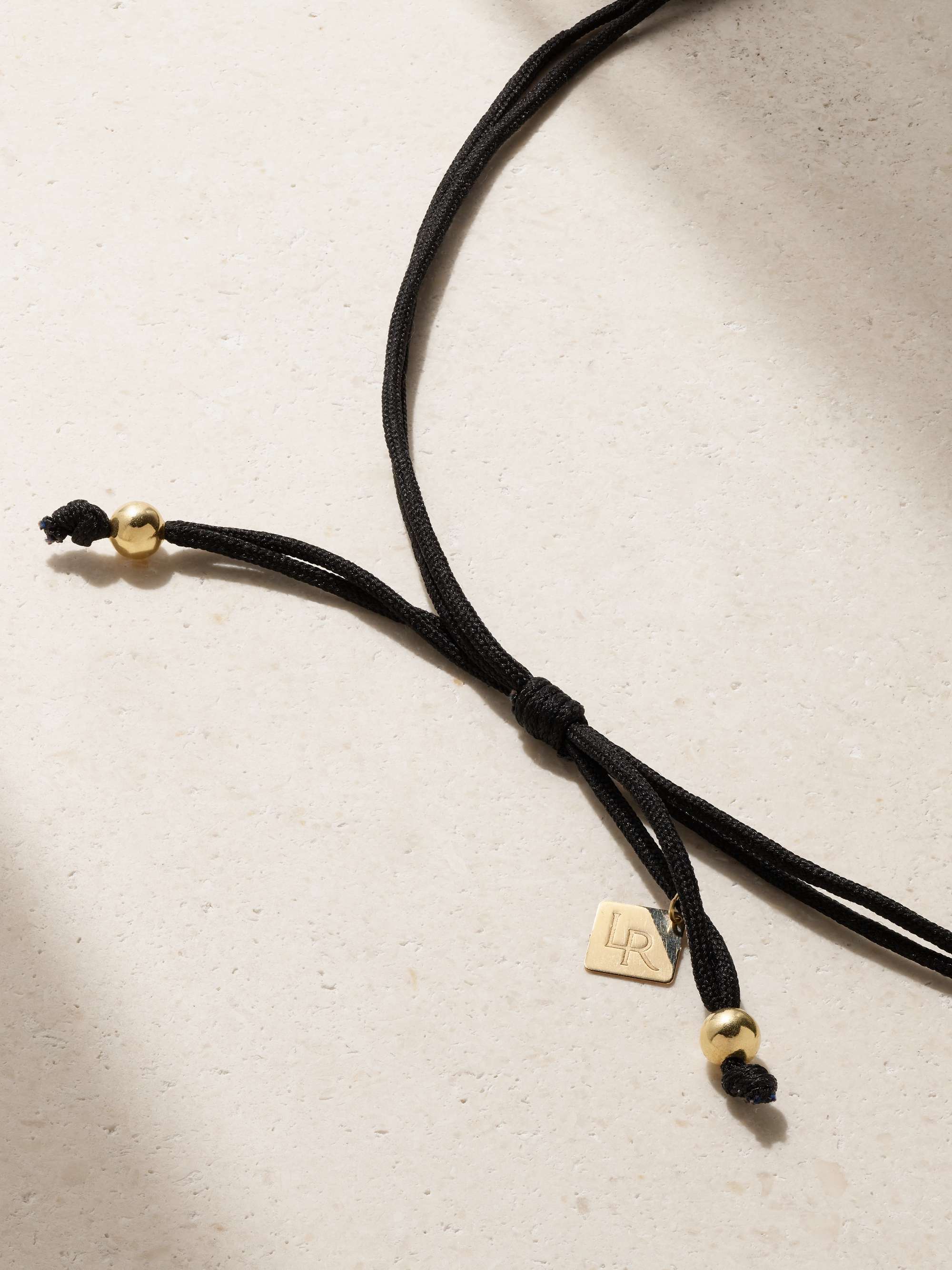 LAUREN RUBINSKI 14-karat gold and cord necklace