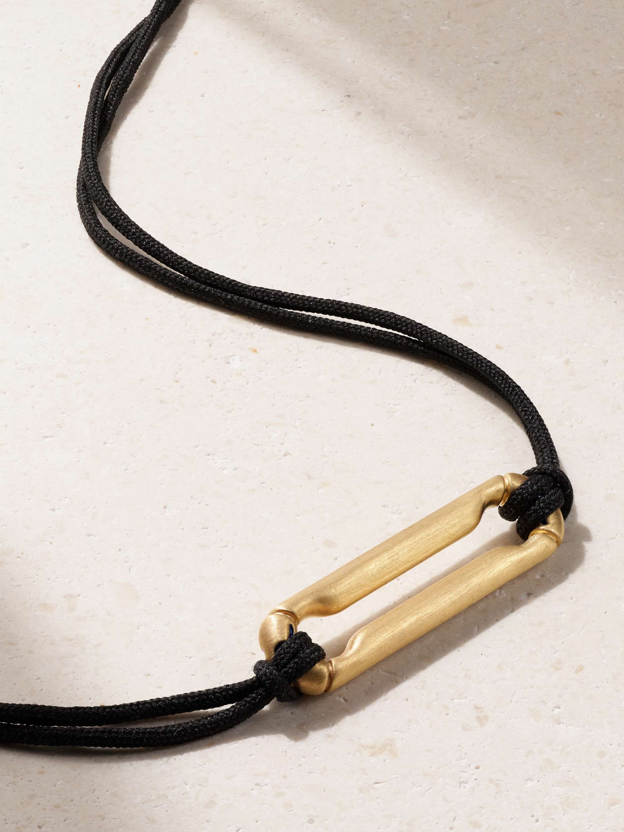 LAUREN RUBINSKI 14-karat gold and cord necklace