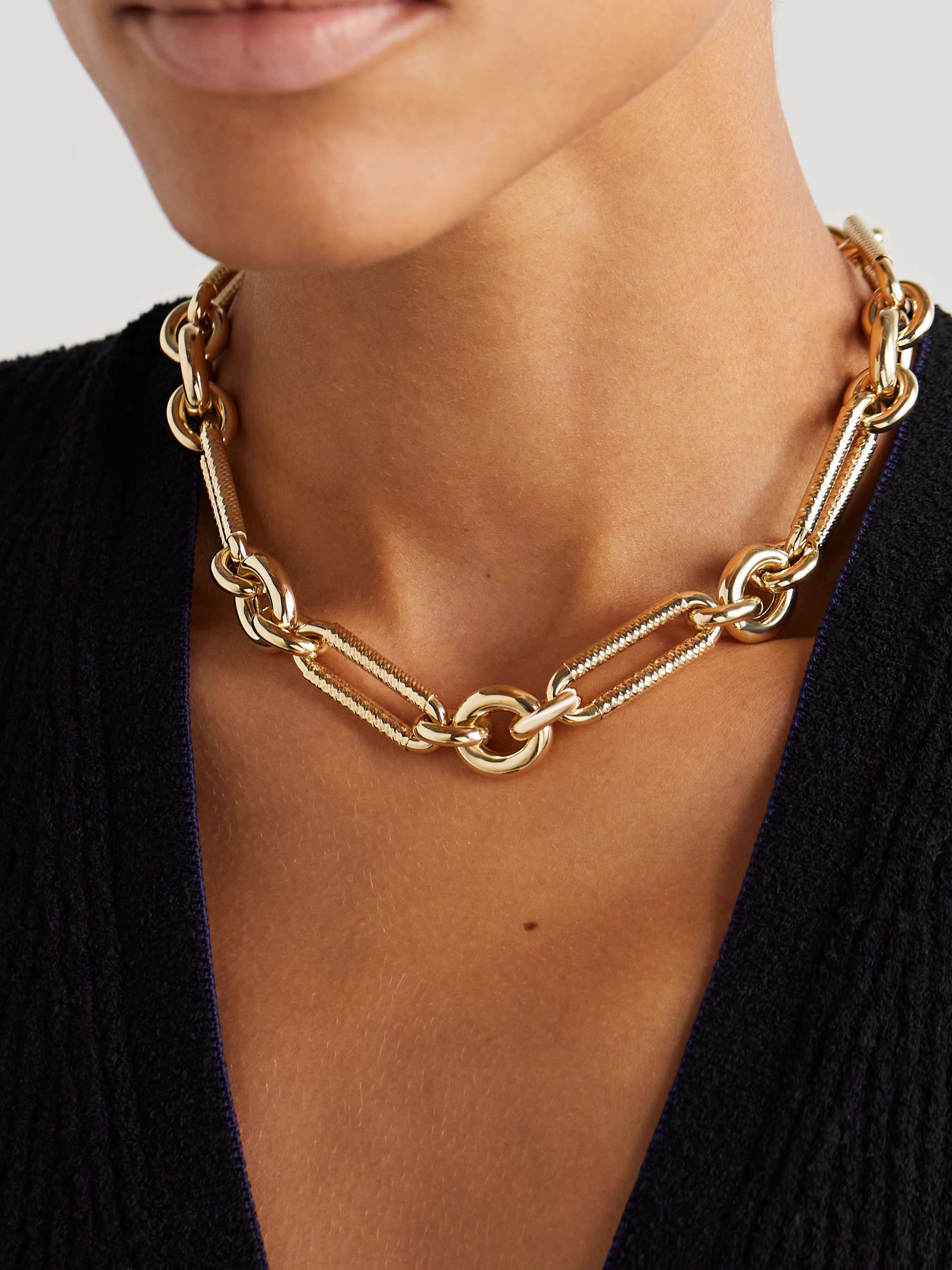 LAUREN RUBINSKI 14-karat gold necklace