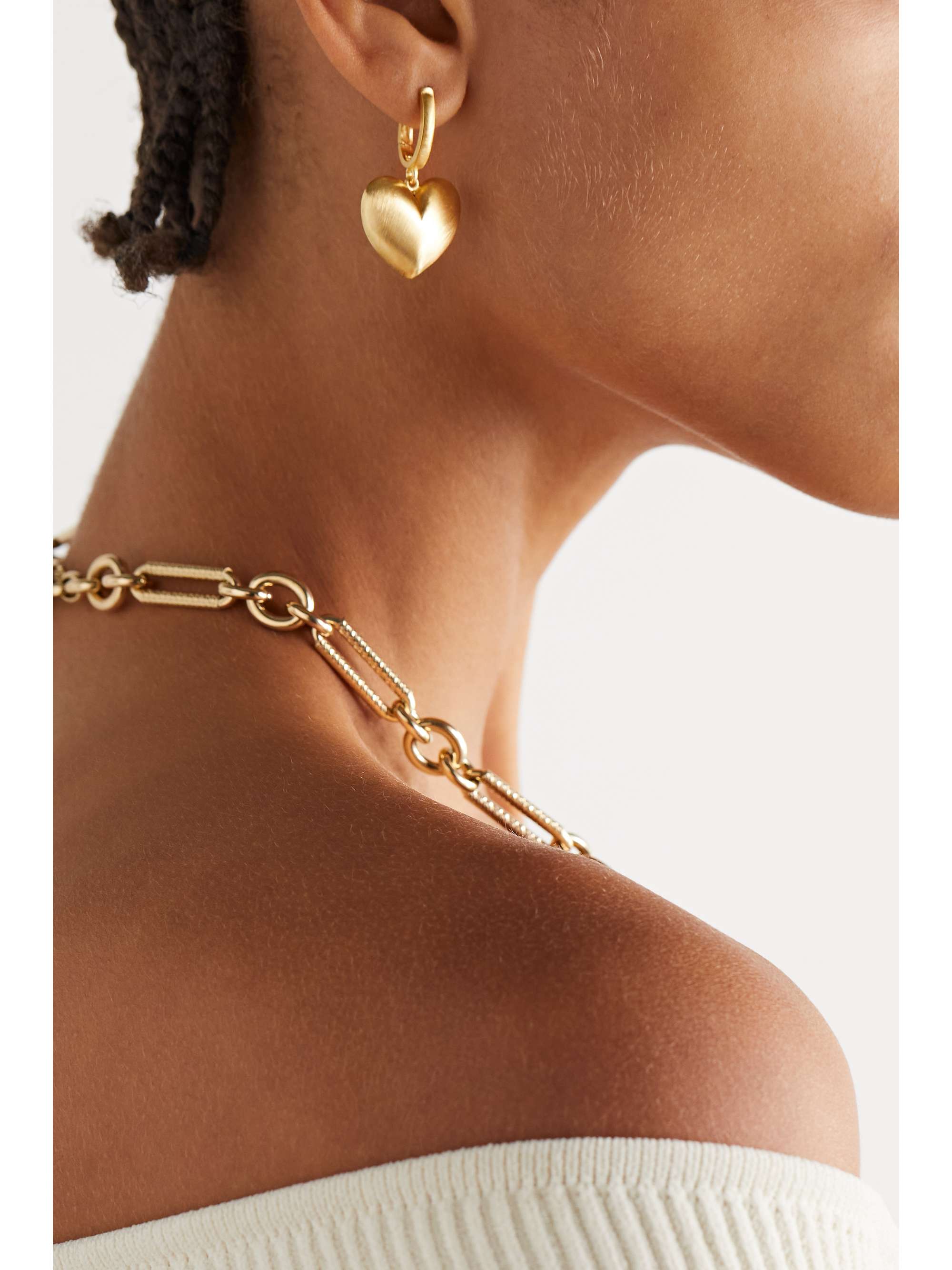 LAUREN RUBINSKI 14-karat gold earrings