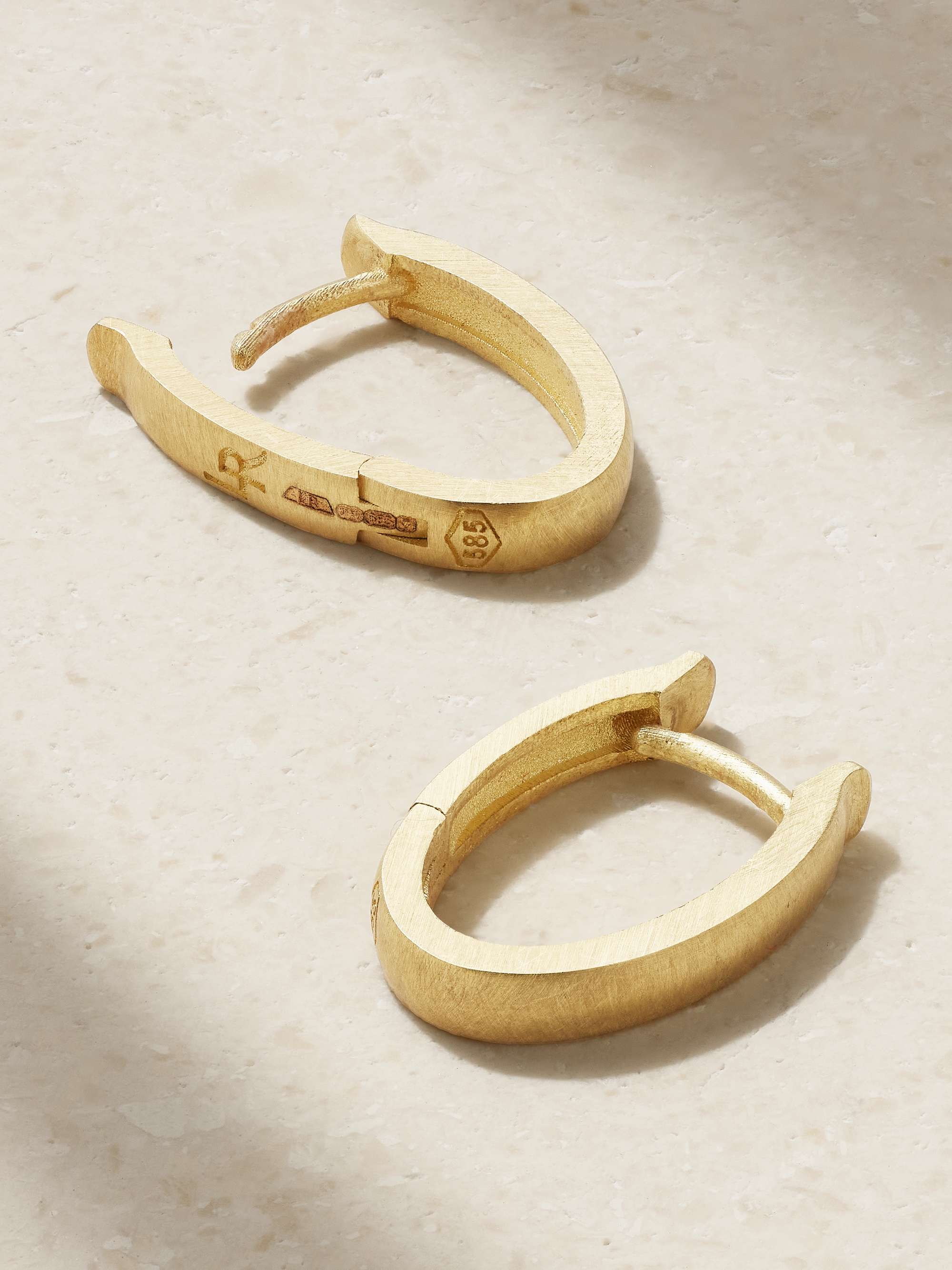 LAUREN RUBINSKI 14-karat gold hoop earrings
