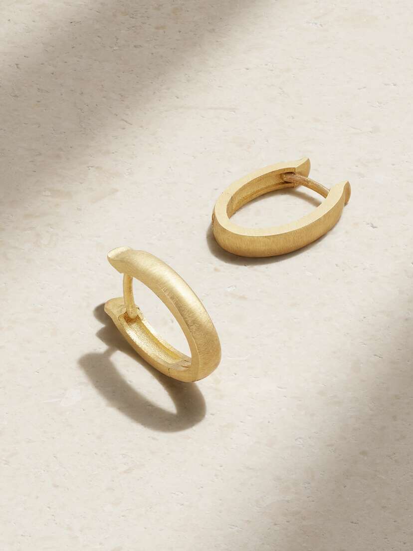 Lauren Rubinski 14-karat Gold Hoop Earrings