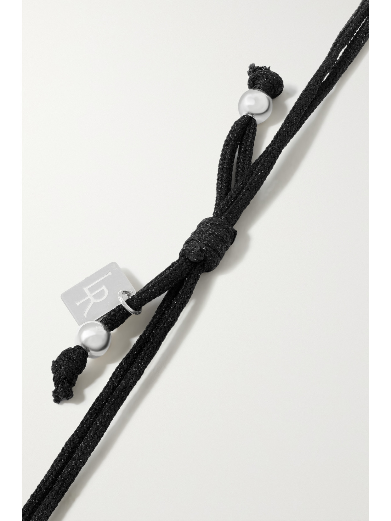 Lauren Rubinski Sterling Silver, Cord, Enamel And Diamond Bracelet In Gold