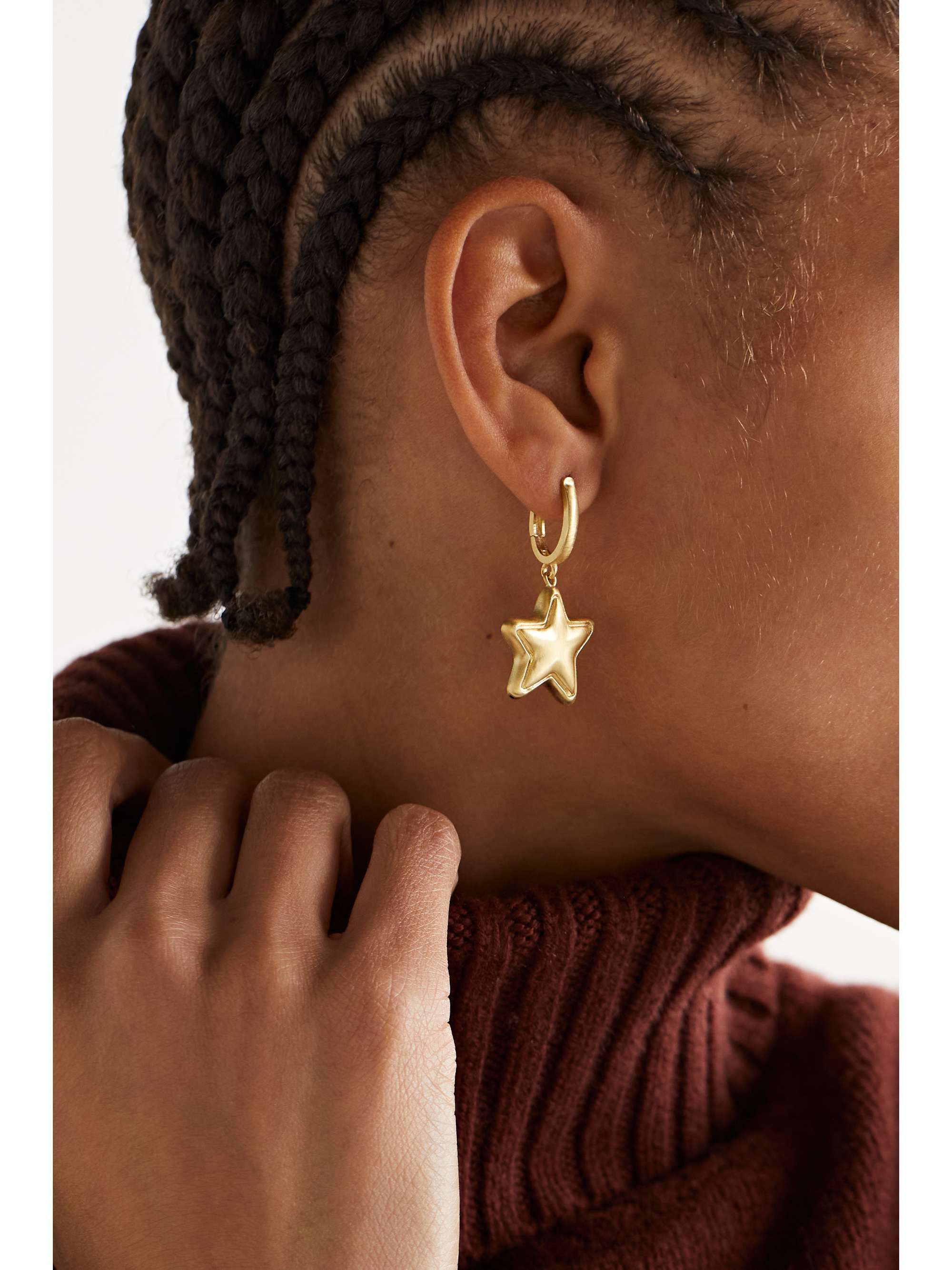 LAUREN RUBINSKI 14-karat gold earrings