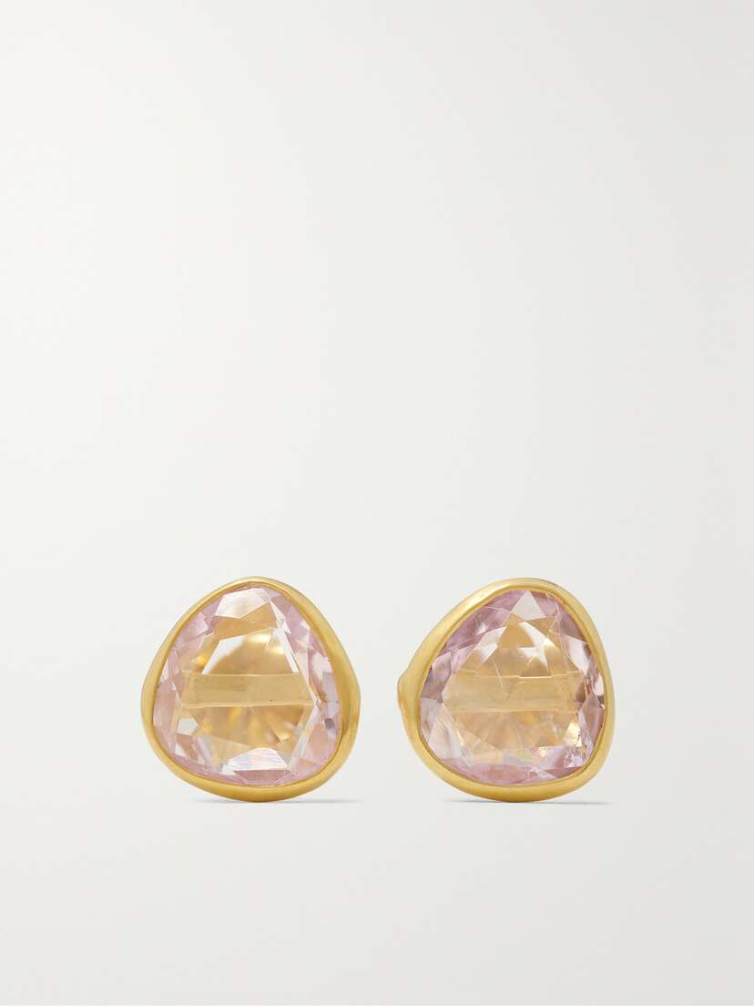 Pippa Small 18-karat Gold Kunzite Earrings