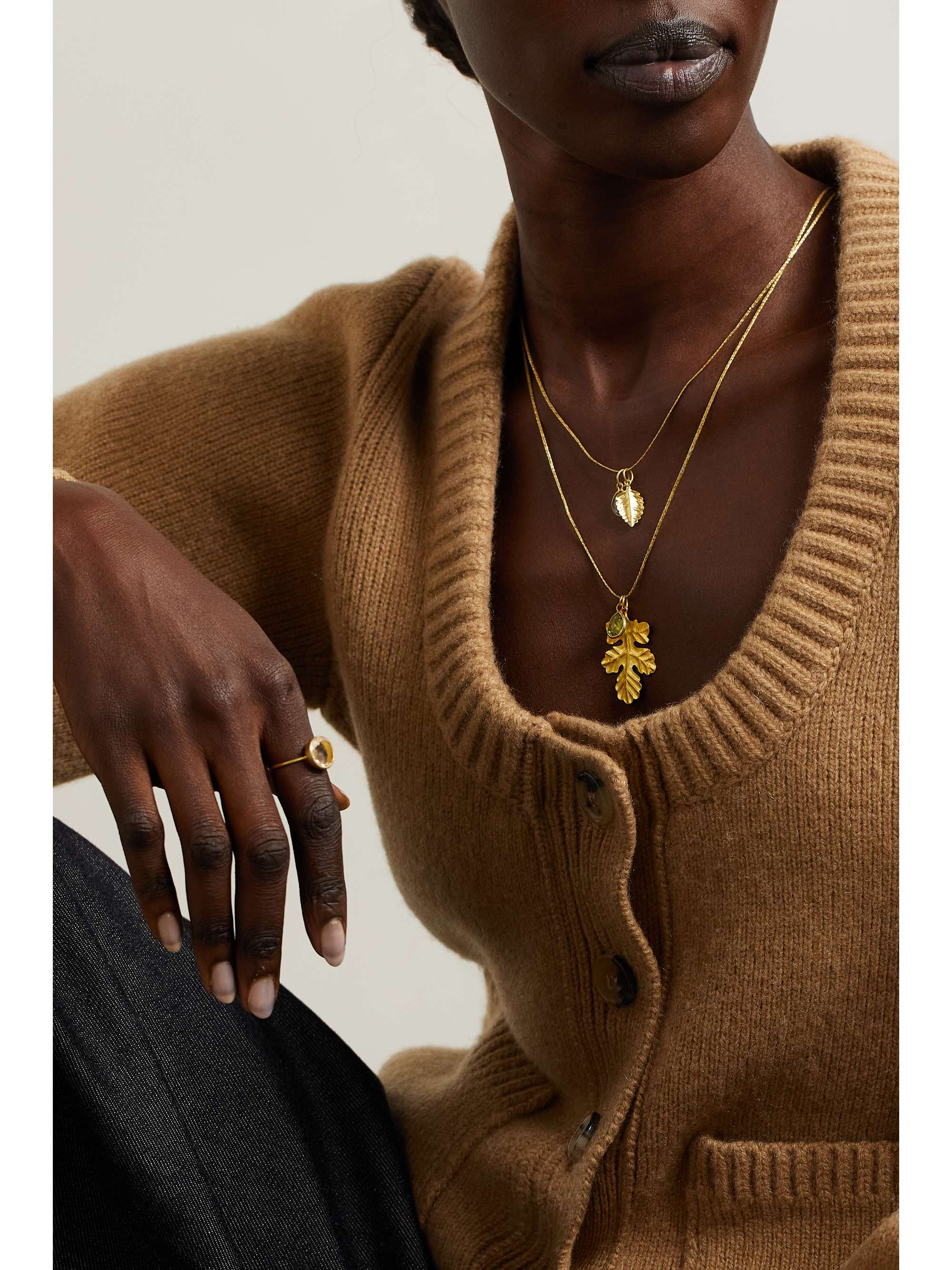 PIPPA SMALL 18-karat gold peridot necklace
