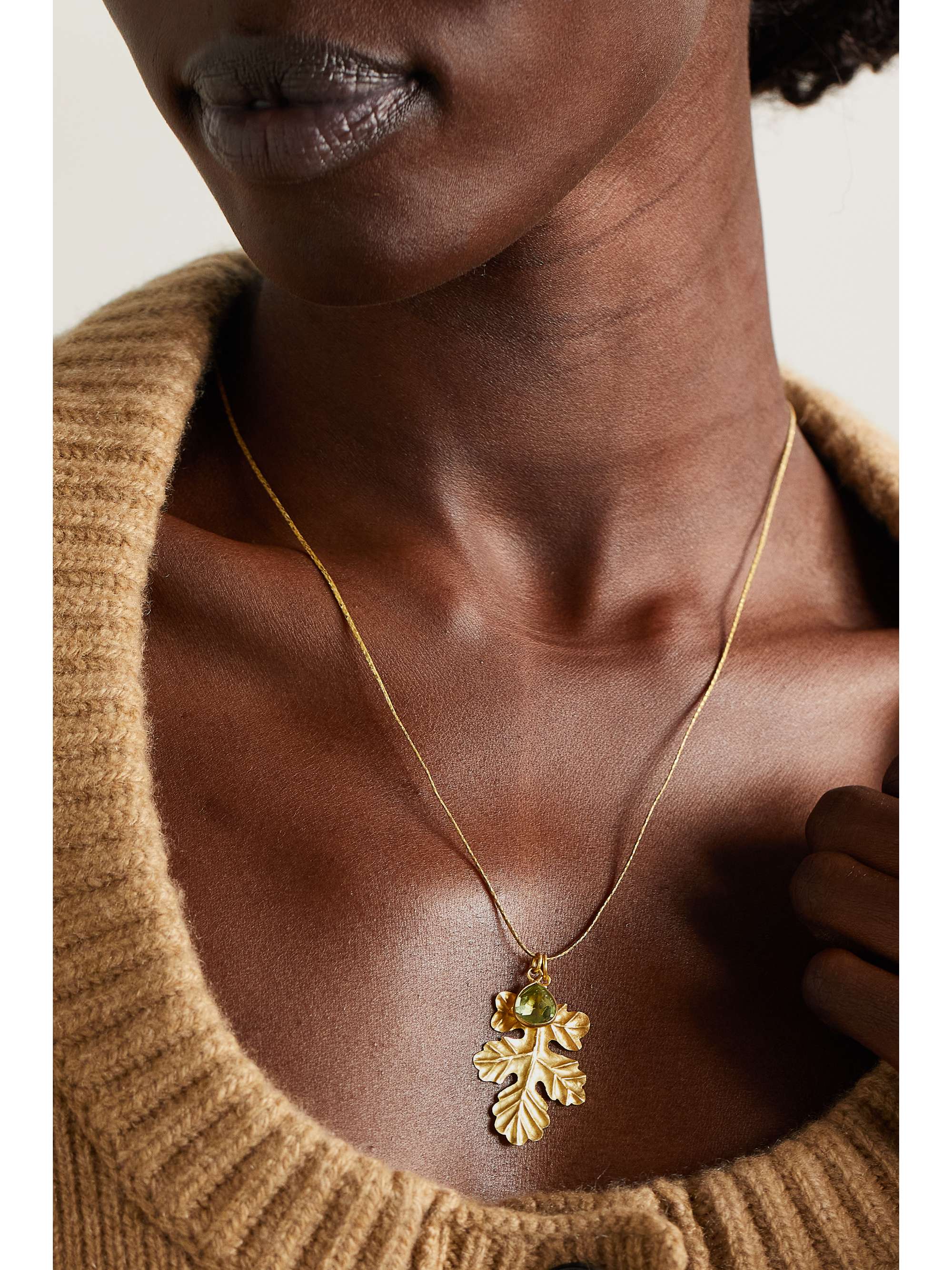 PIPPA SMALL 18-karat gold peridot necklace