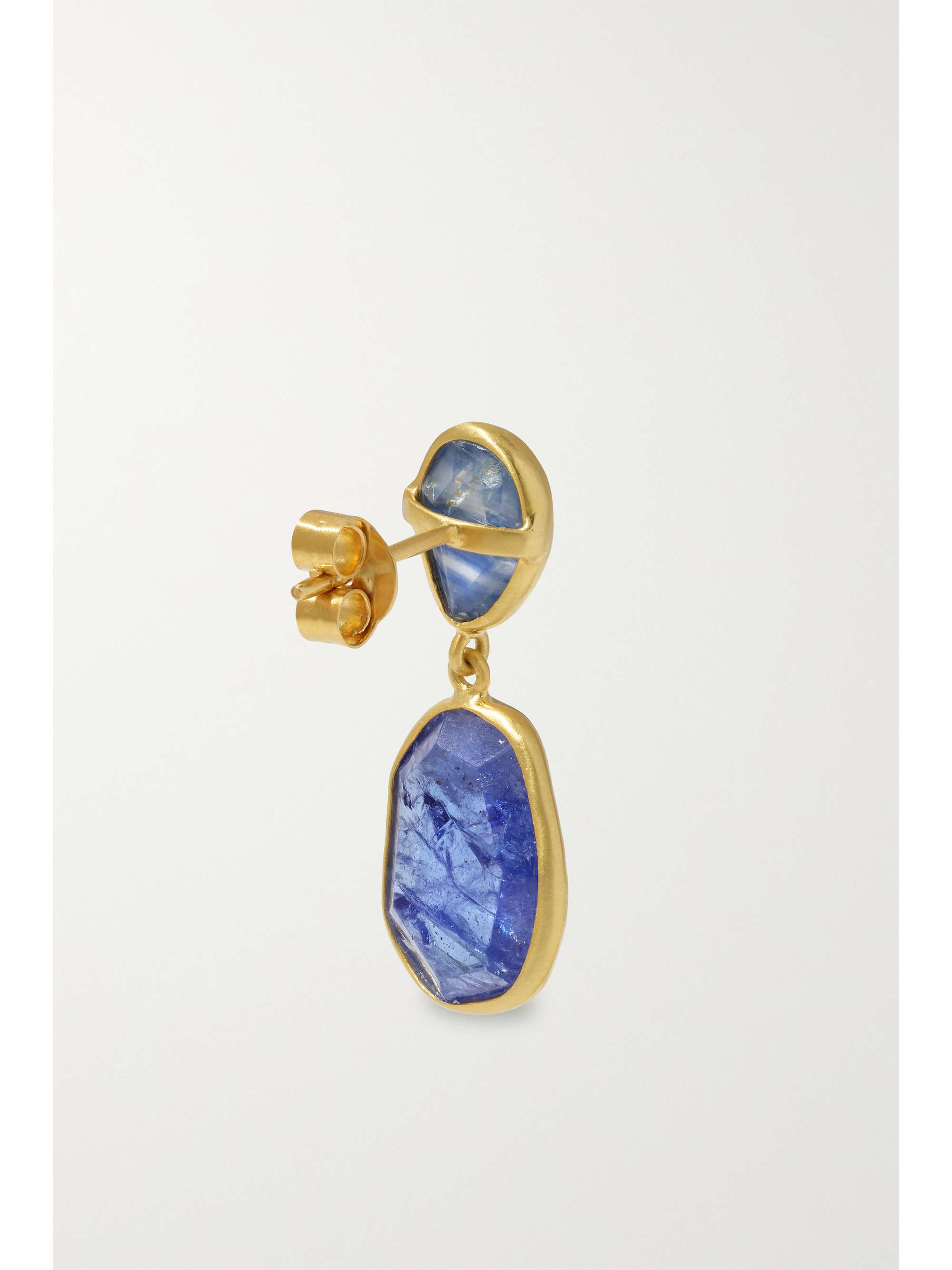 PIPPA SMALL 18-karat gold, tanzanite and kyanite earrings