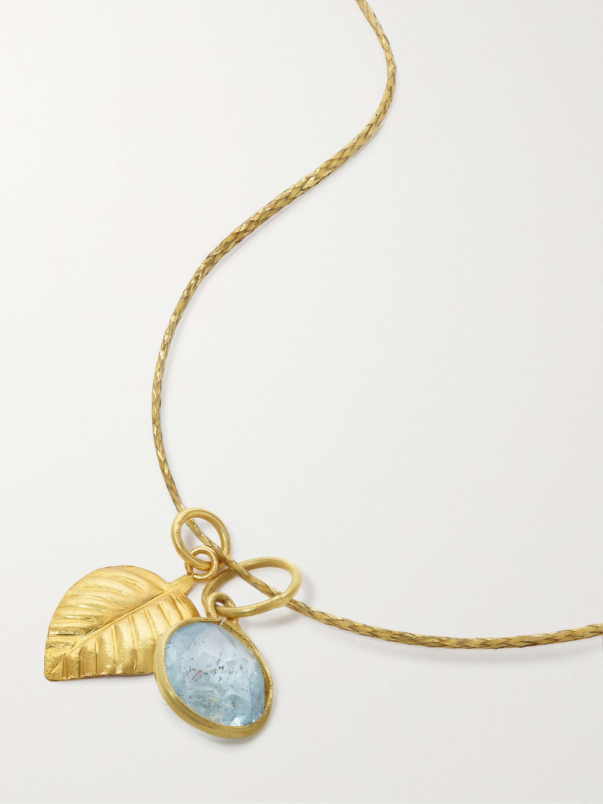 Gold 18-karat gold aquamarine necklace 