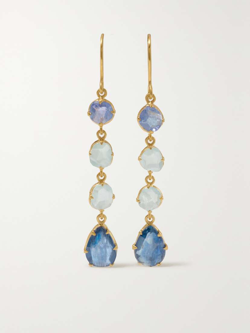 Pippa Small Light And Space 18-karat Gold Multi-stone Earrings
