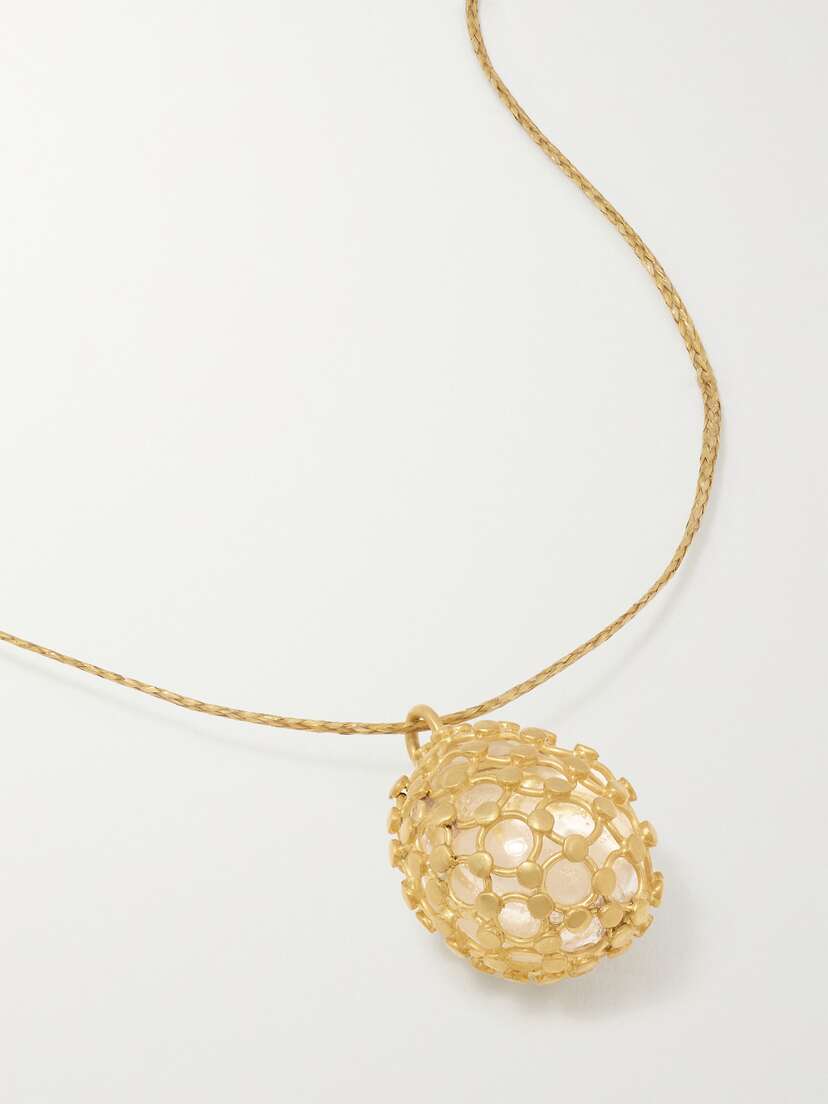 Pippa Small Small 18-karat Gold Crystal Necklace