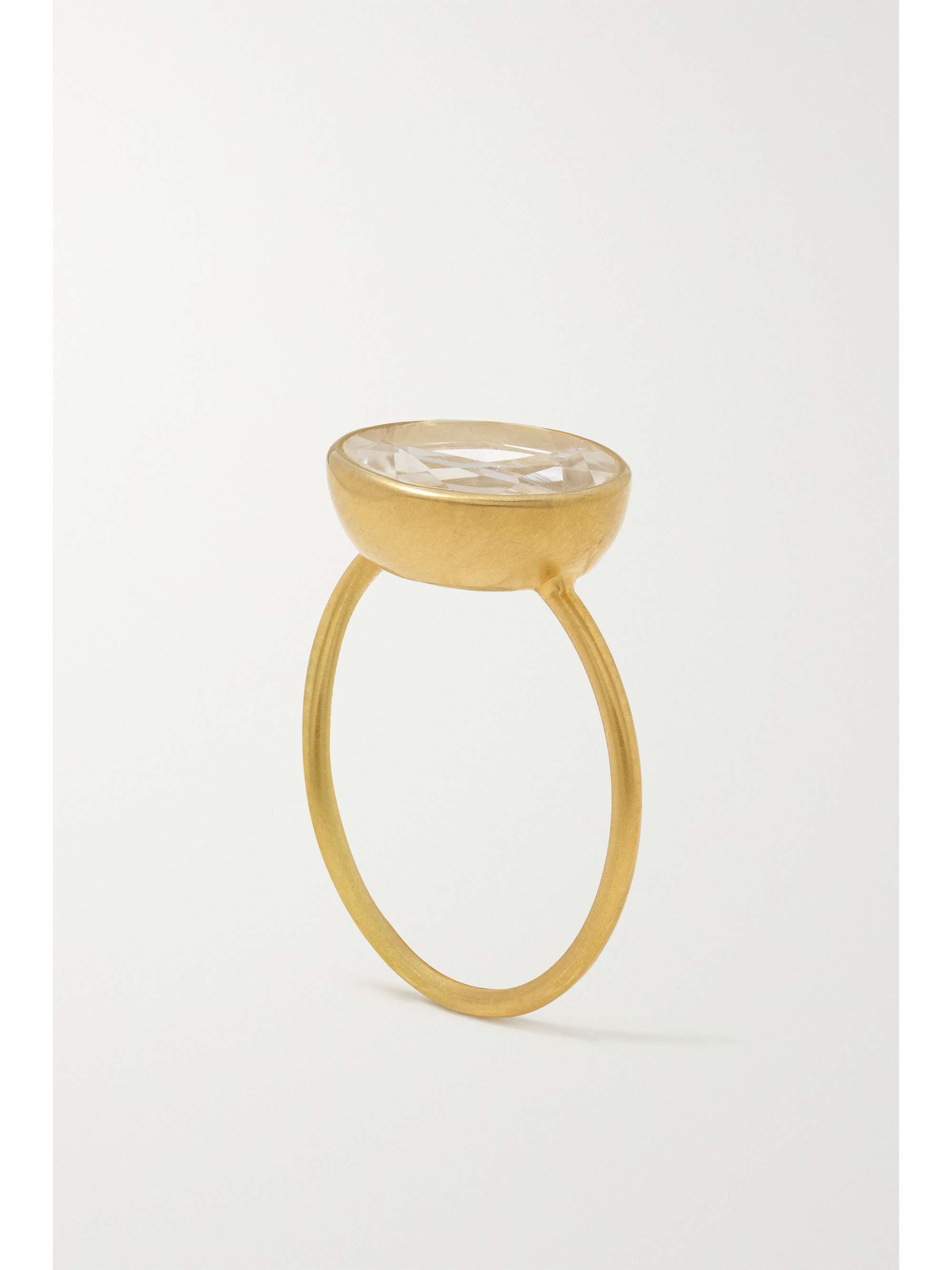 PIPPA SMALL 18-karat gold rose quartz ring