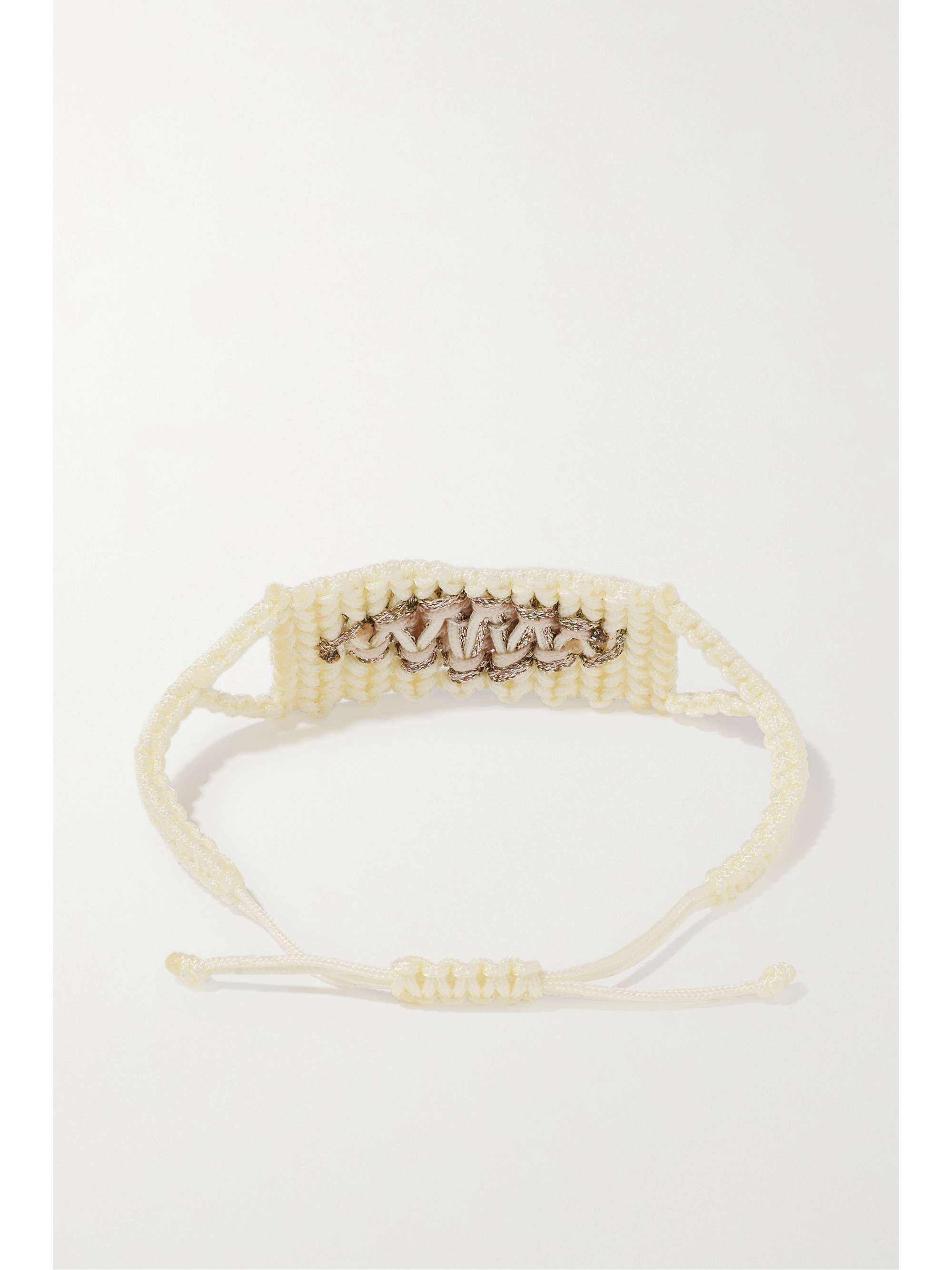 DIANE KORDAS Bracelet en corde tressée, diamants et saphirs Evil Eye