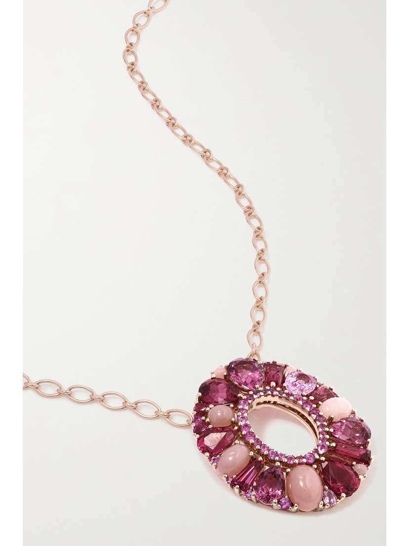 Garrard Blaze 18-karat Rose Gold Multi-stone Necklace