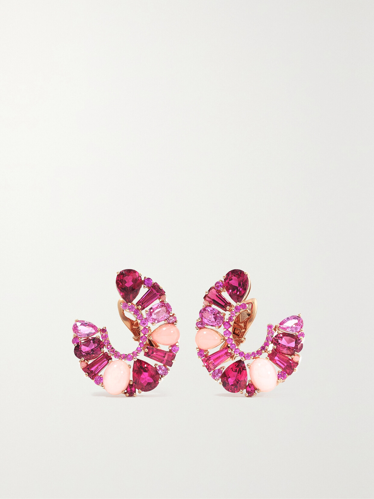 Garrard - Blaze 18-karat Rose Gold Multi-stone Earrings - One size