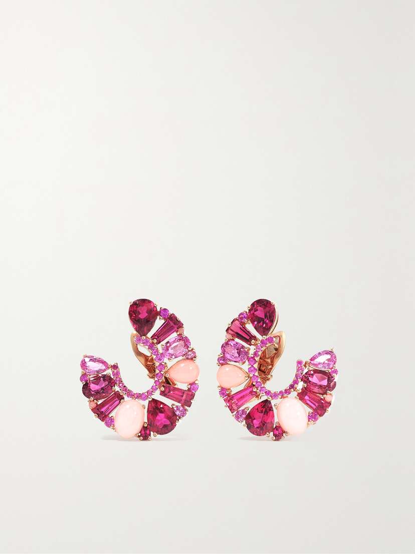 Garrard Blaze 18-karat Rose Gold Multi-stone Earrings