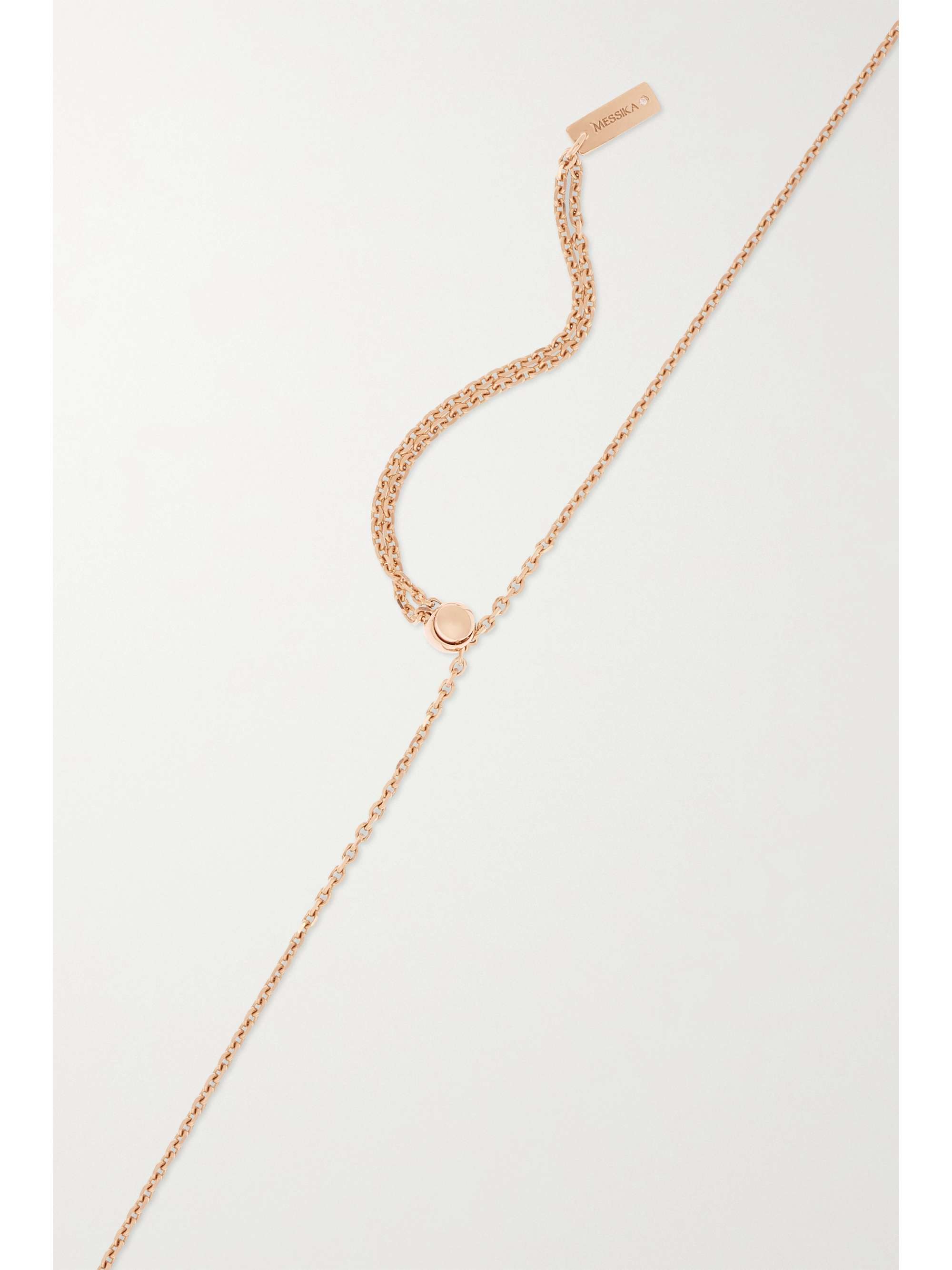 MESSIKA Lucky Move 18-karat rose gold, mother-of-pearl and diamond necklace