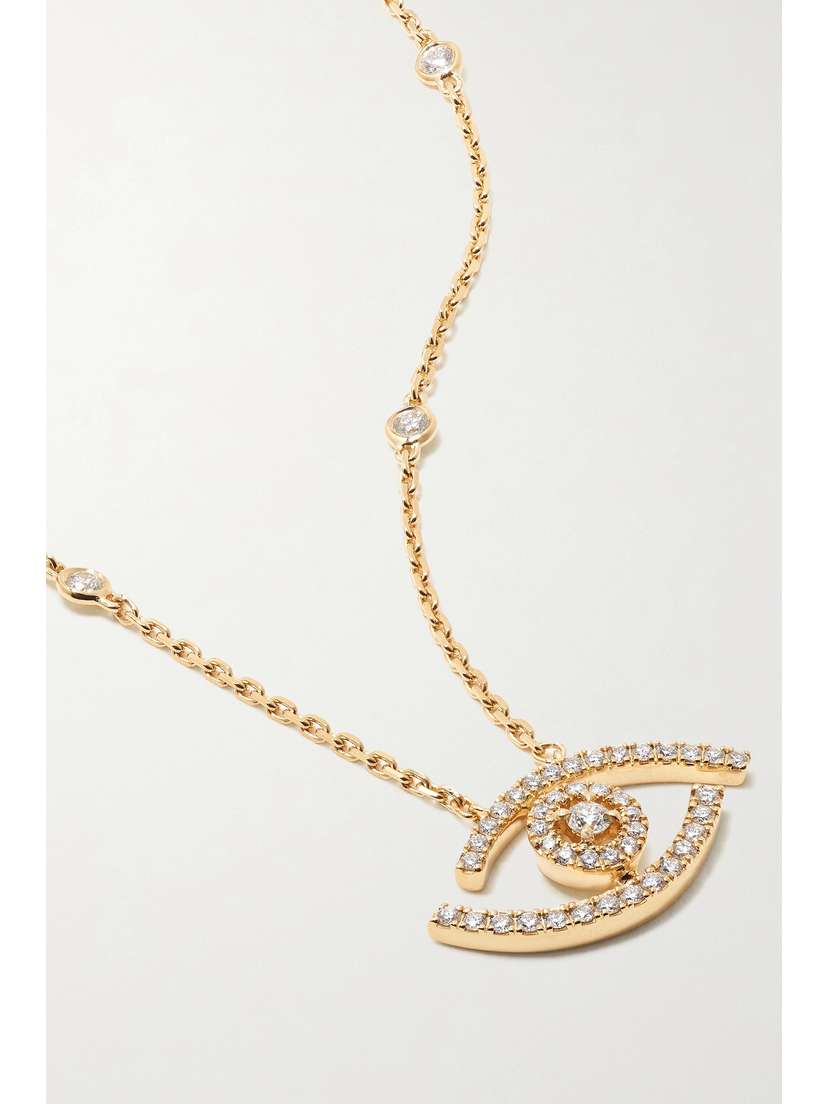 Messika Lucky Eye 18-karat Gold Diamond Necklace