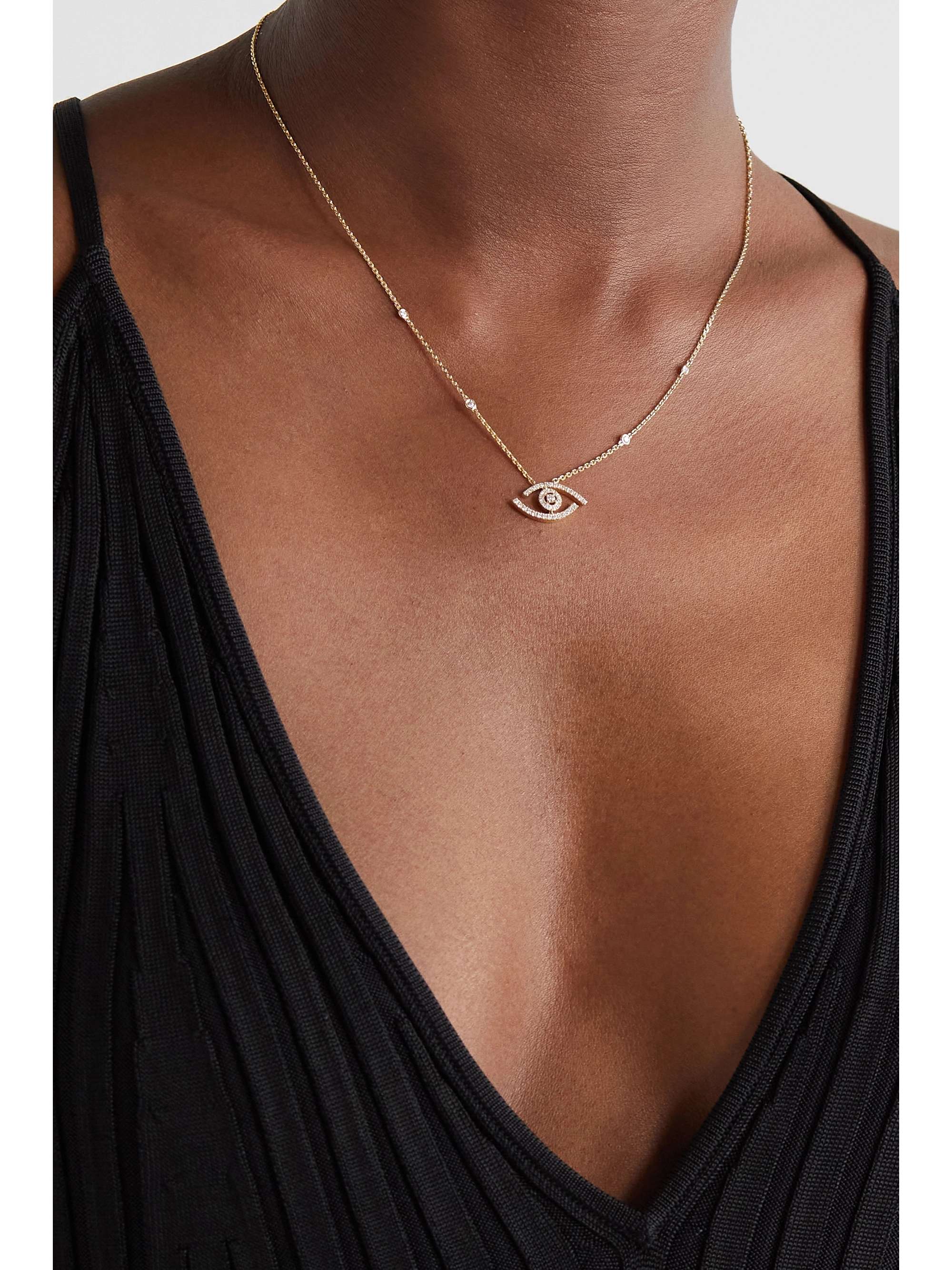 MESSIKA Lucky Eye 18-karat gold diamond necklace