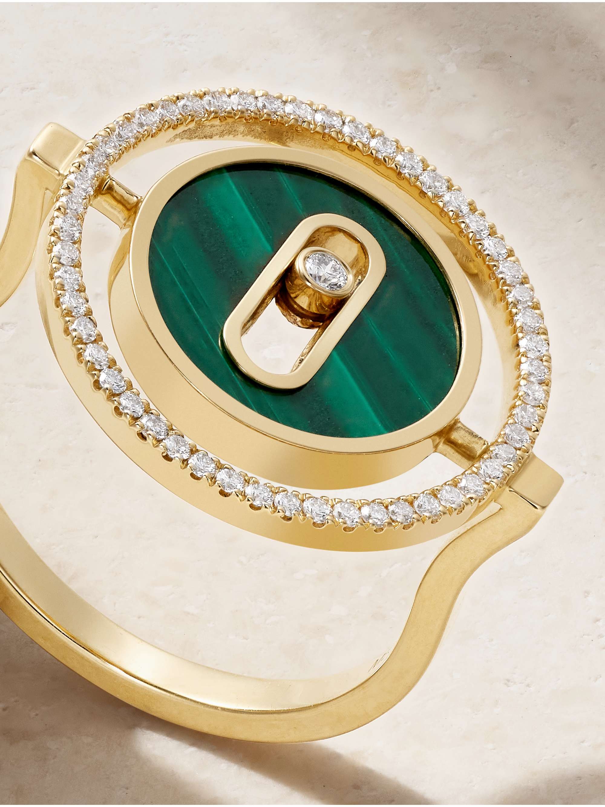 MESSIKA Lucky Move 18-karat rose gold, turquoise and diamond ring