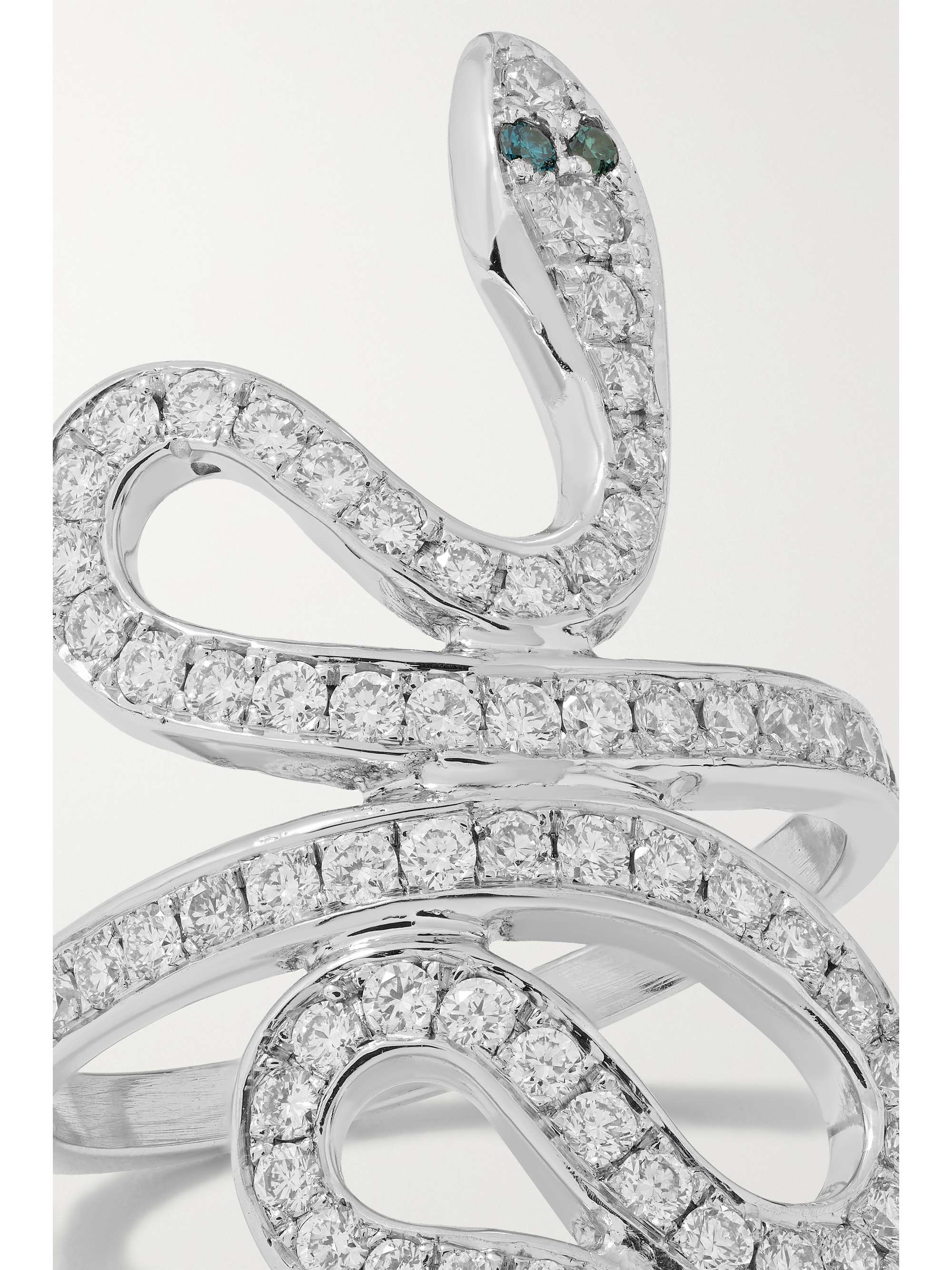 ILEANA MAKRI Slither 18-karat white gold diamond ring