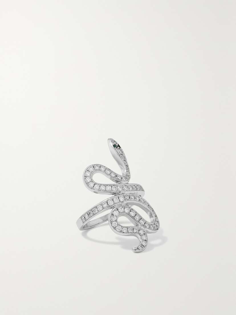 Ileana Makri Slither 18-karat White Gold Diamond Ring