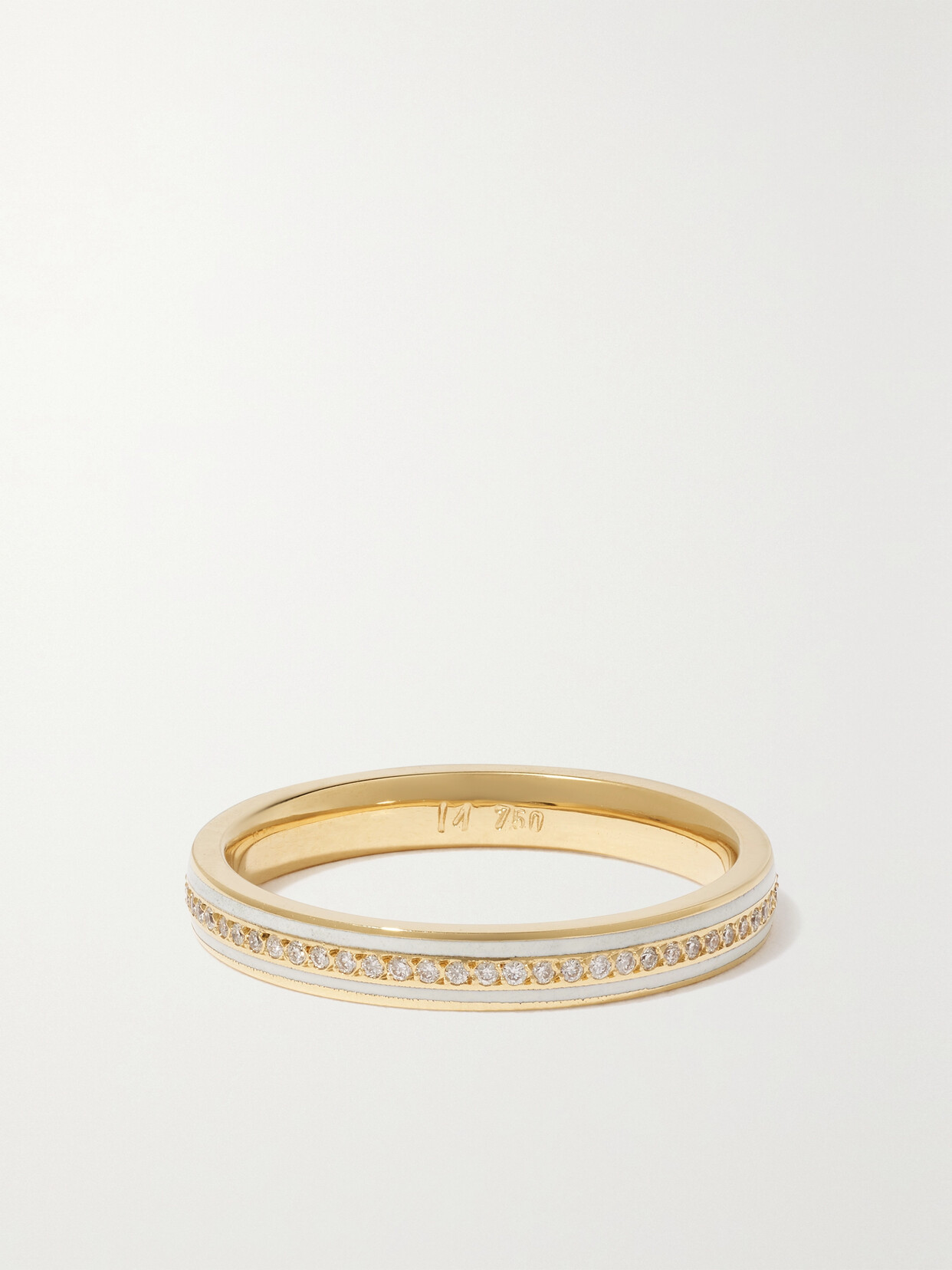 Ileana Makri Thread 18-karat Gold, Enamel And Diamond Eternity Ring - 7