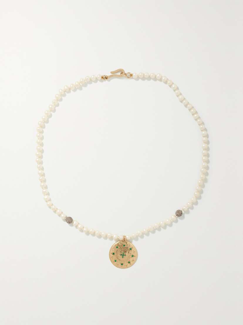 Ileana Makri Royalty Star 18-karat Gold And Sterling Silver Multi-stone Necklace