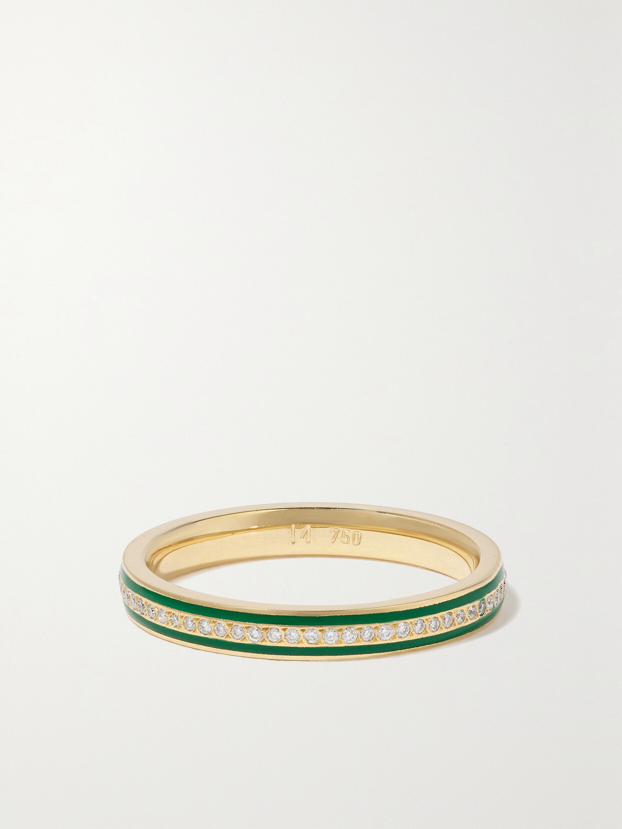 Ileana Makri Thread 18-karat Gold, Enamel And Diamond Eternity Ring