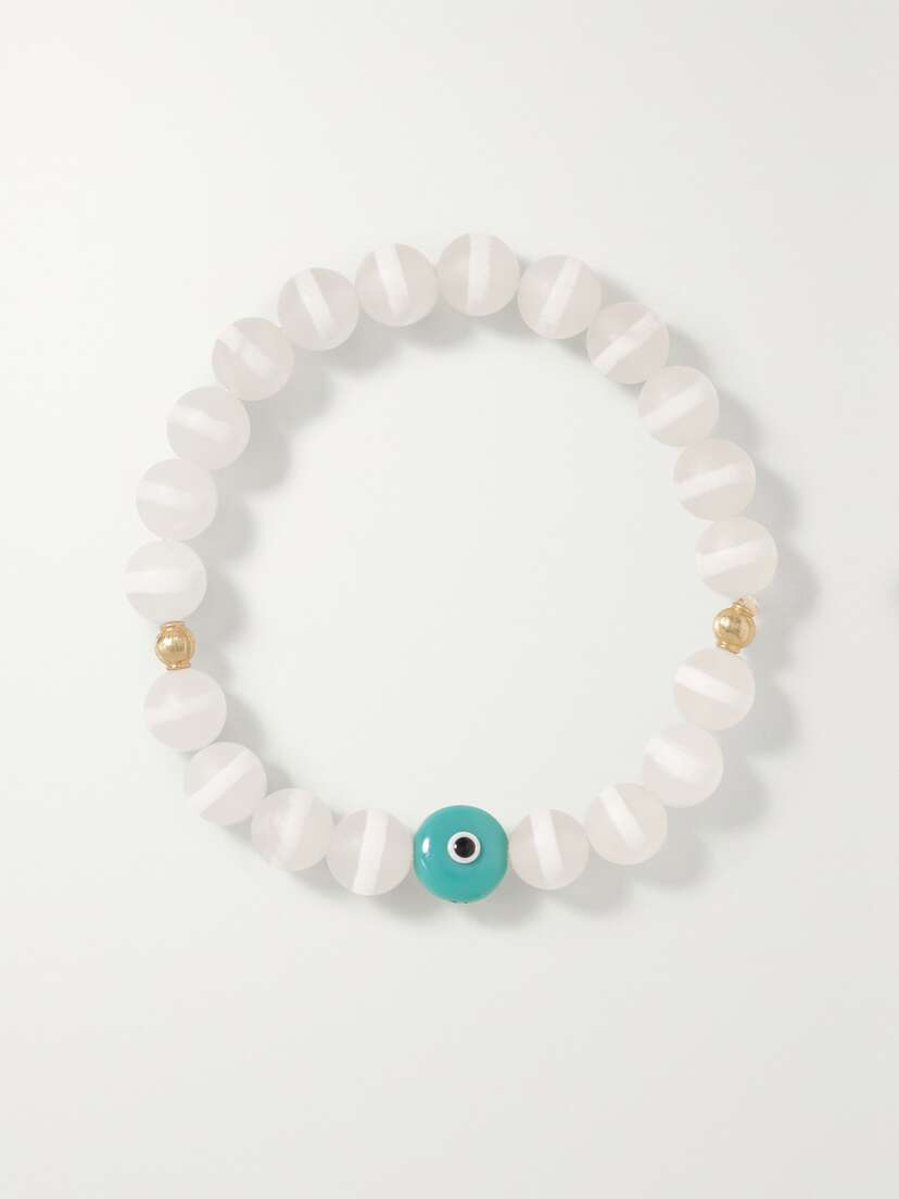 Ileana Makri 18-karat Gold, Agate And Turquoise Bracelet