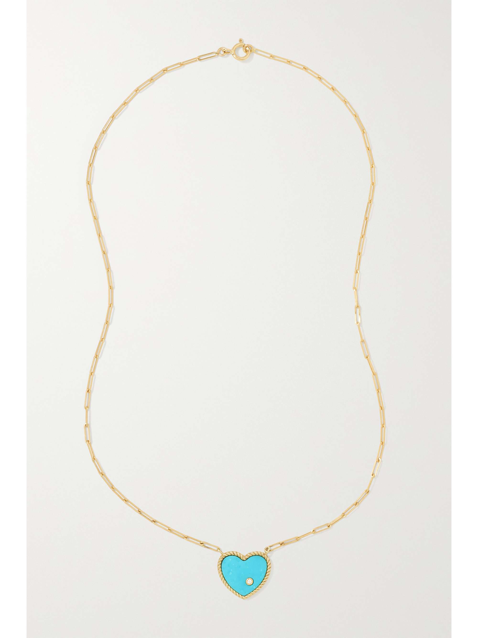 YVONNE LÉON 9- and 18-karat gold, agate and diamond necklace