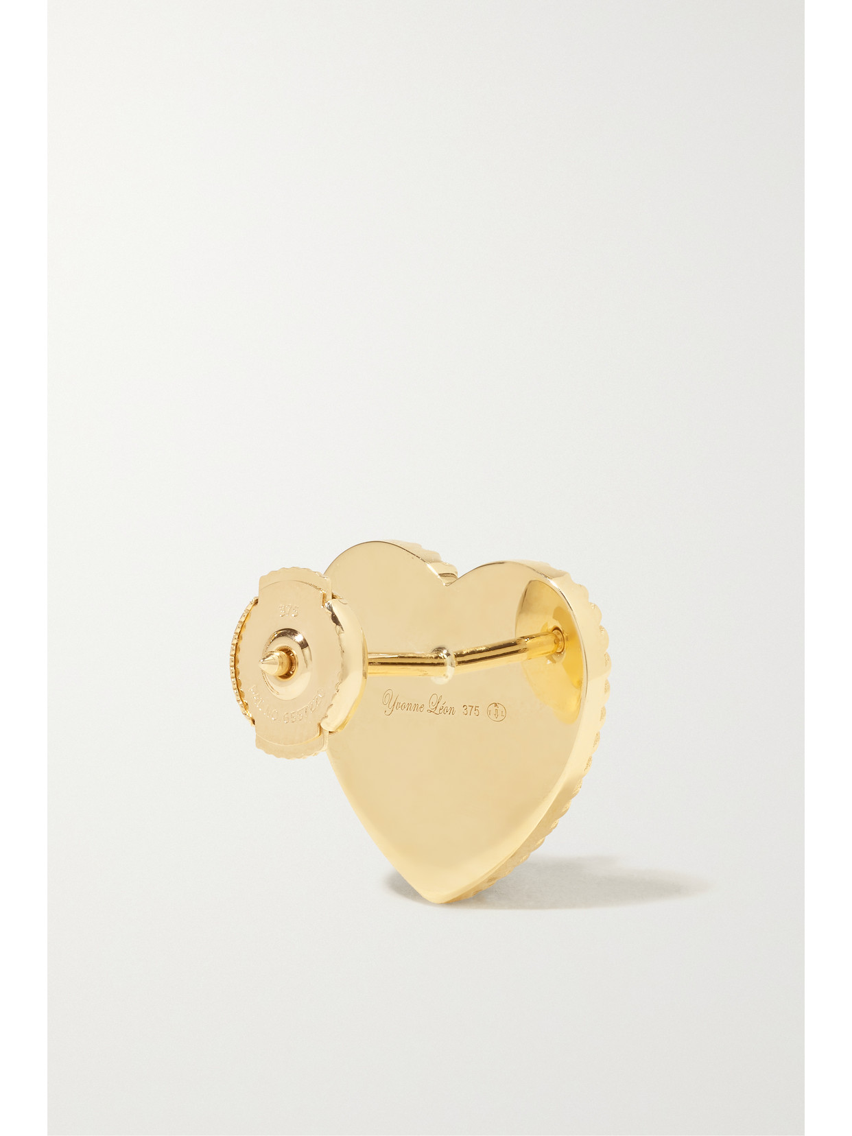 Shop Yvonne Léon 9-karat Gold, Mother-of-pearl And Diamond Earrings