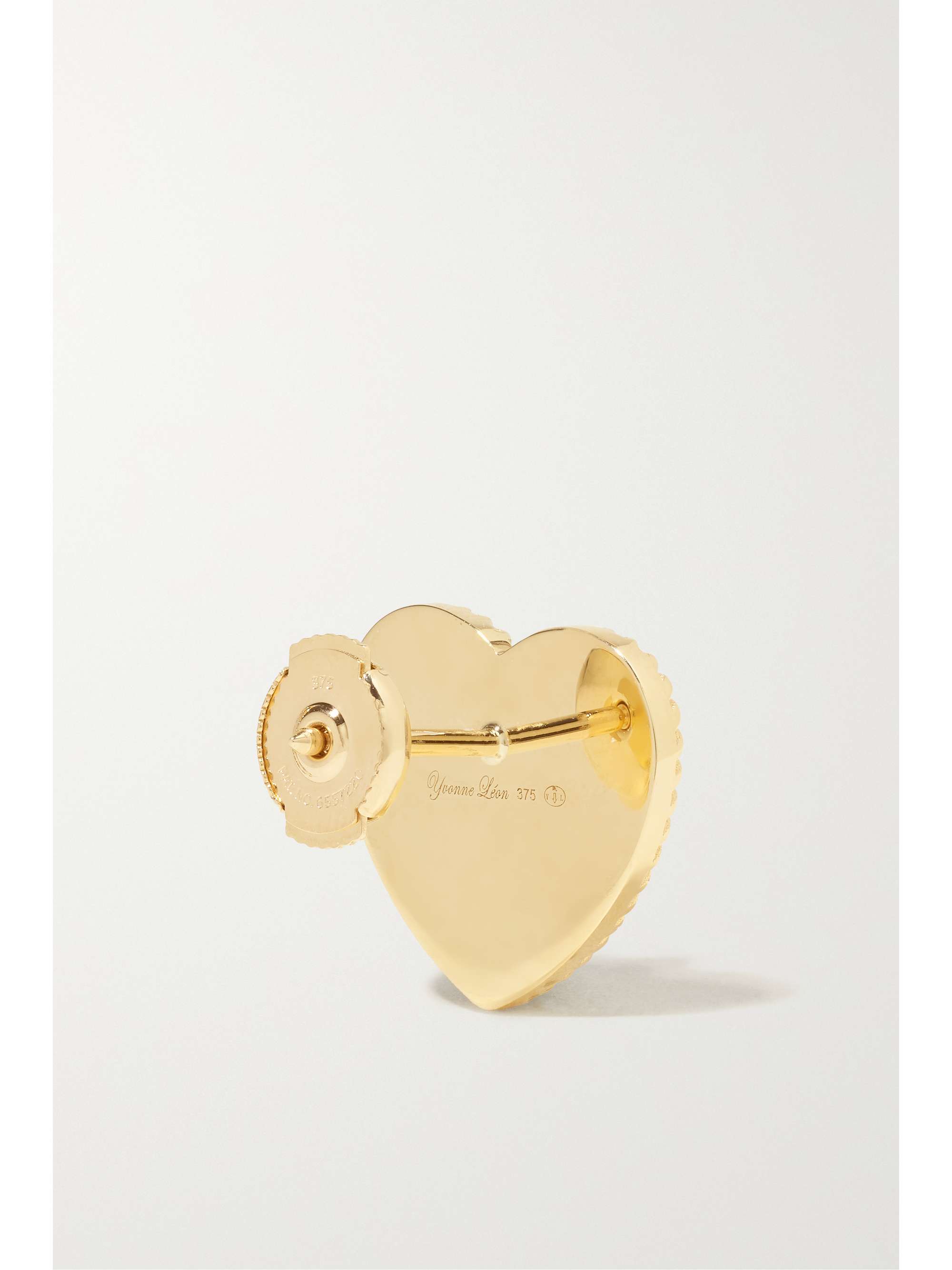 YVONNE LÉON 9-karat gold, mother-of-pearl and diamond earrings