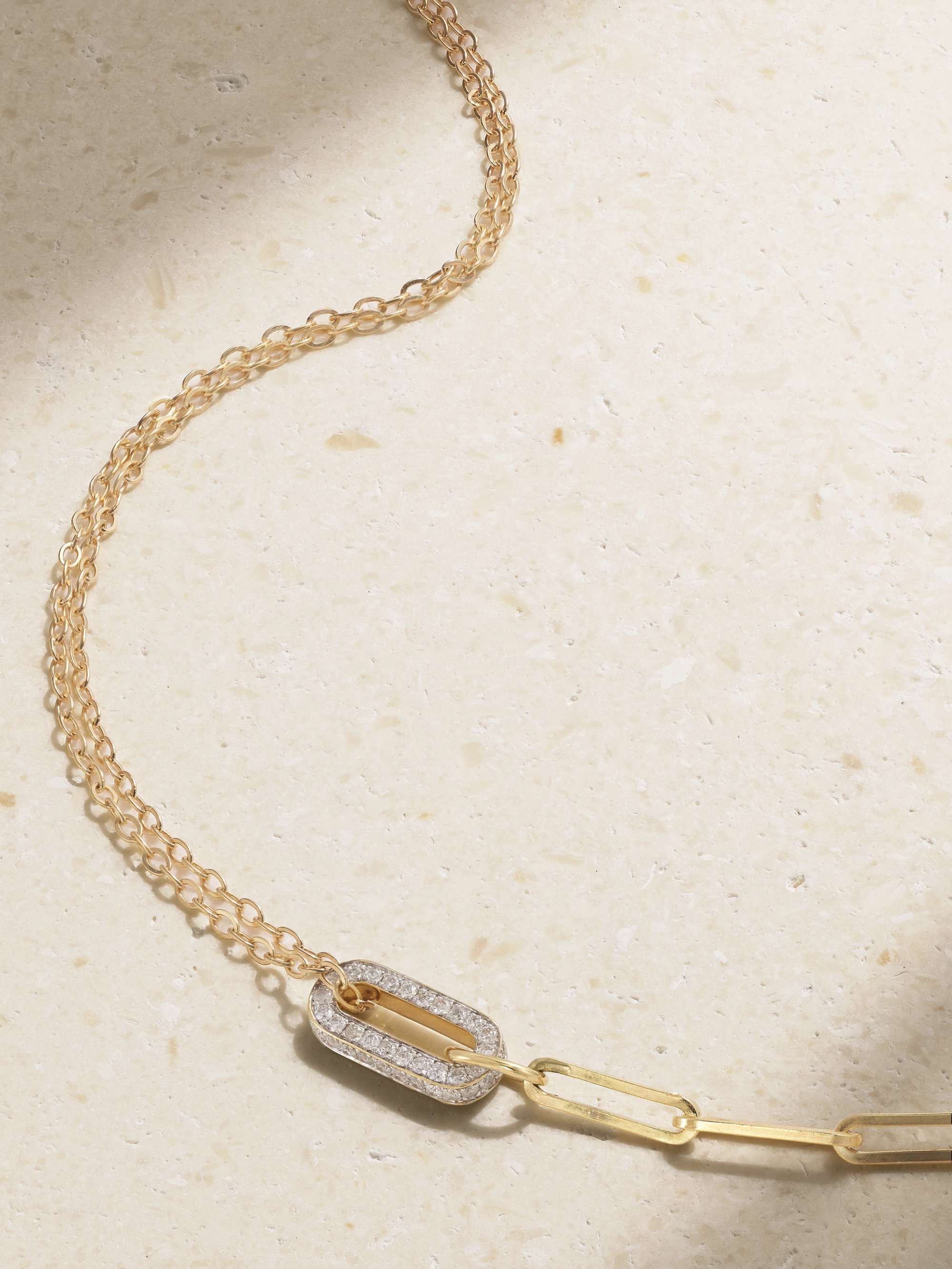 YVONNE LÉON 18-karat gold diamond necklace
