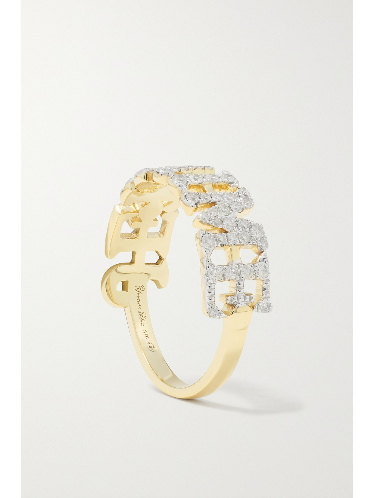 Shop Yvonne Léon Je T'aime 9-karat Gold Diamond Ring