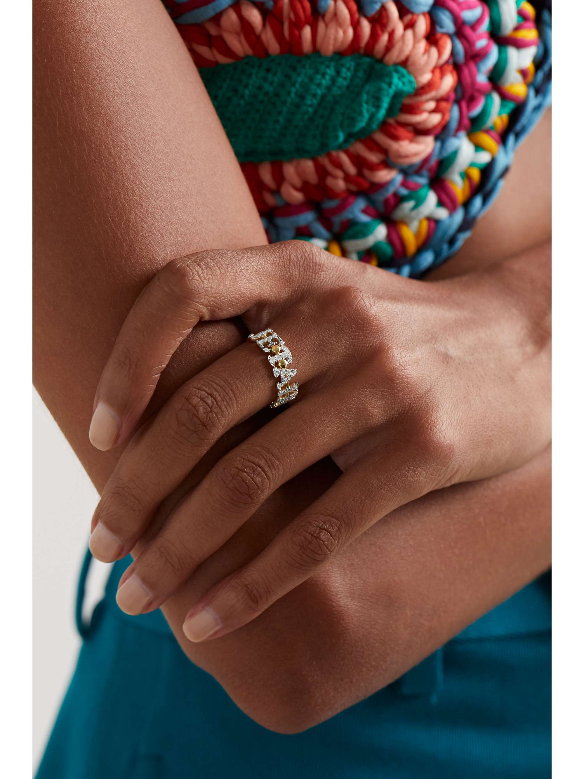 YVONNE LÉON Je t'aime 9-karat gold diamond ring